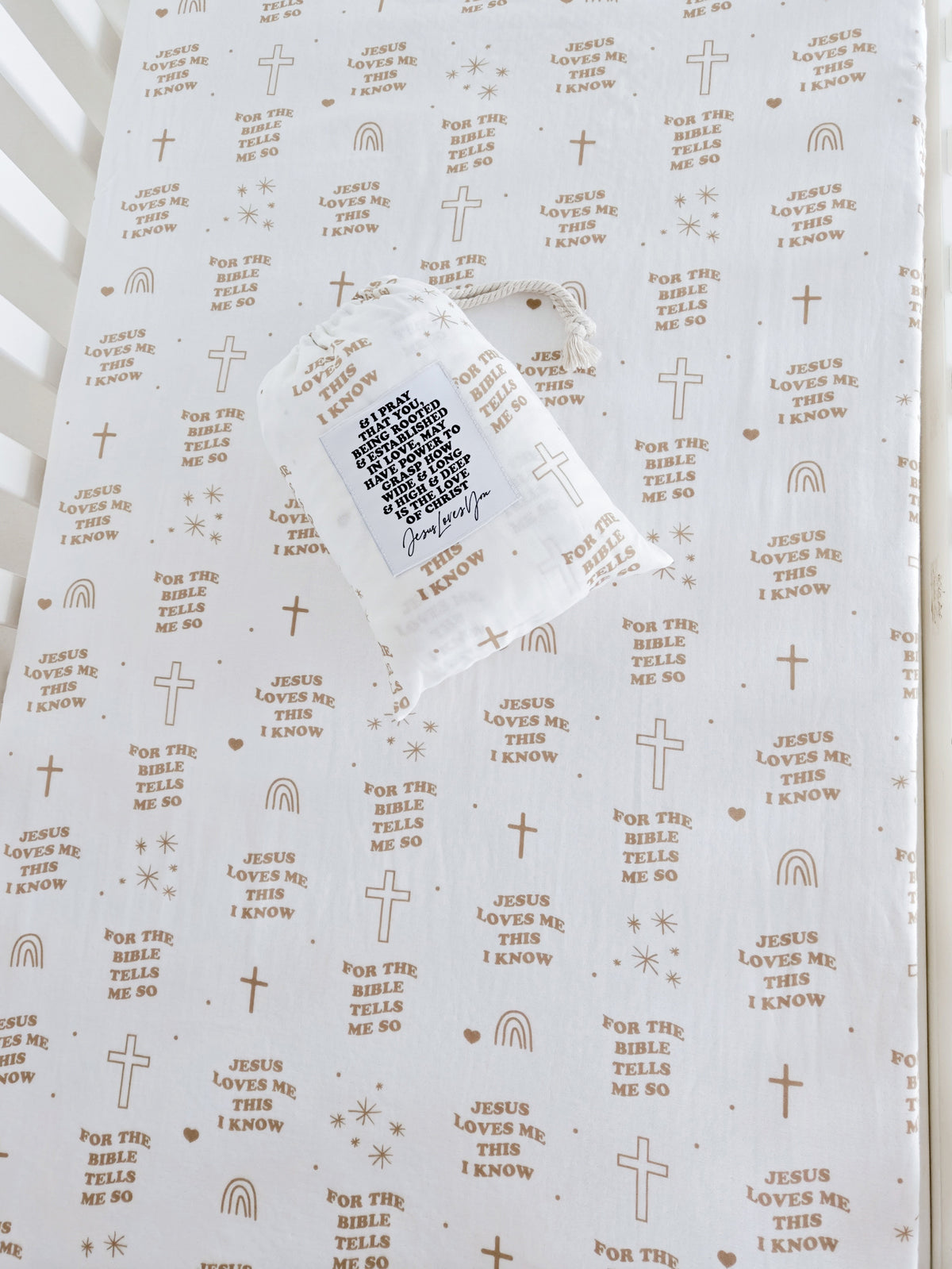 Jesus Loves Me This I Know Crib & Changing Pad Sheet Set
