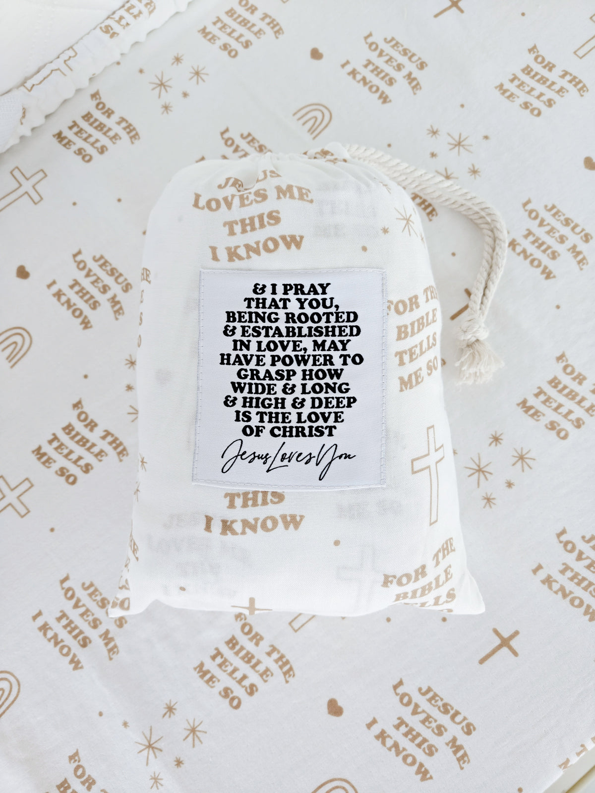 Jesus Loves Me This I Know Crib & Changing Pad Sheet Set