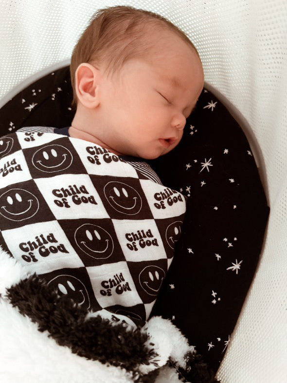 Child of God Smiley Swaddle Blanket