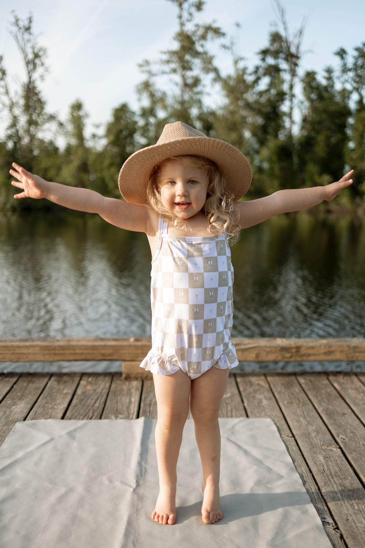 Smiley Face & Cross Swimsuit