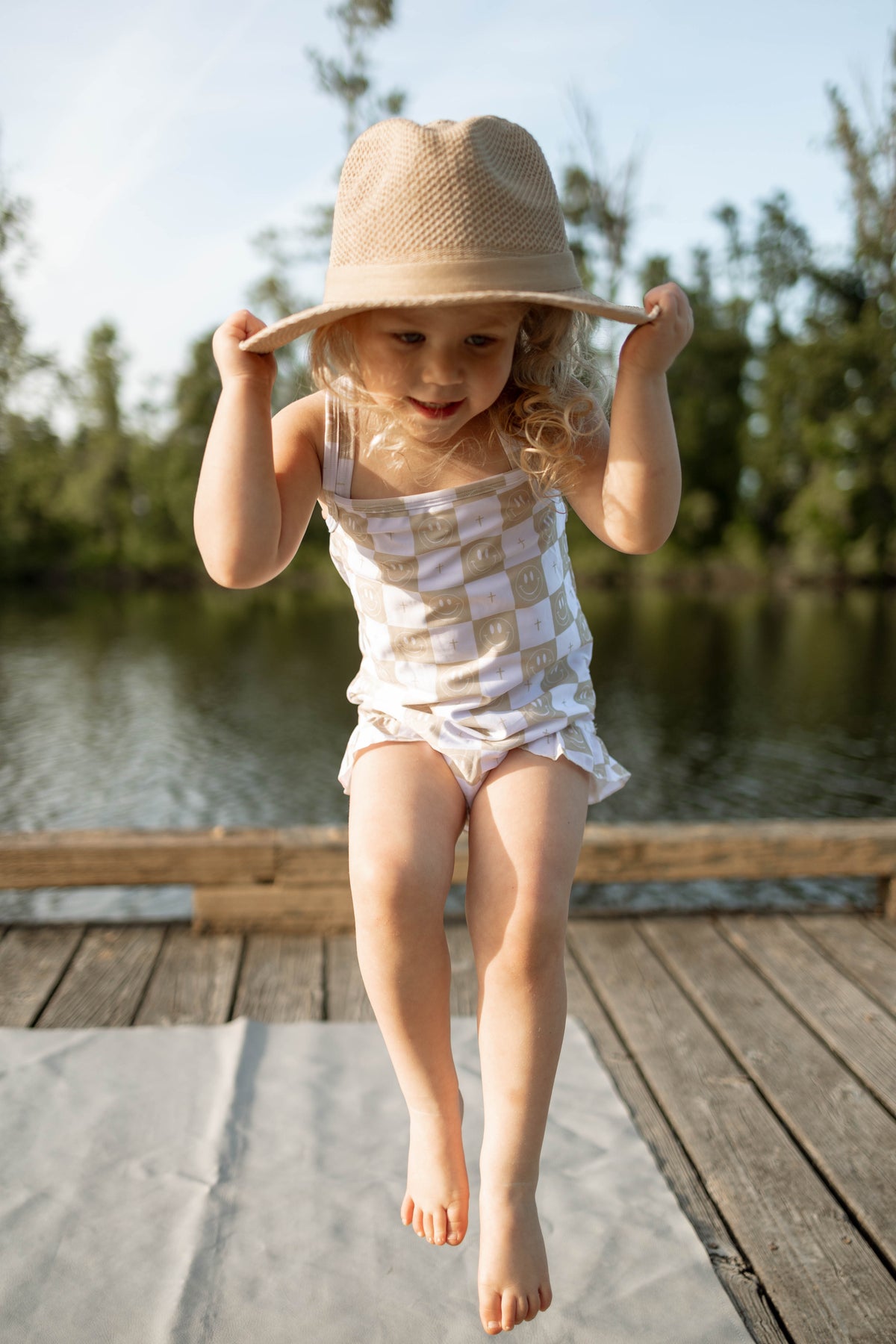 Smiley Face & Cross Swimsuit