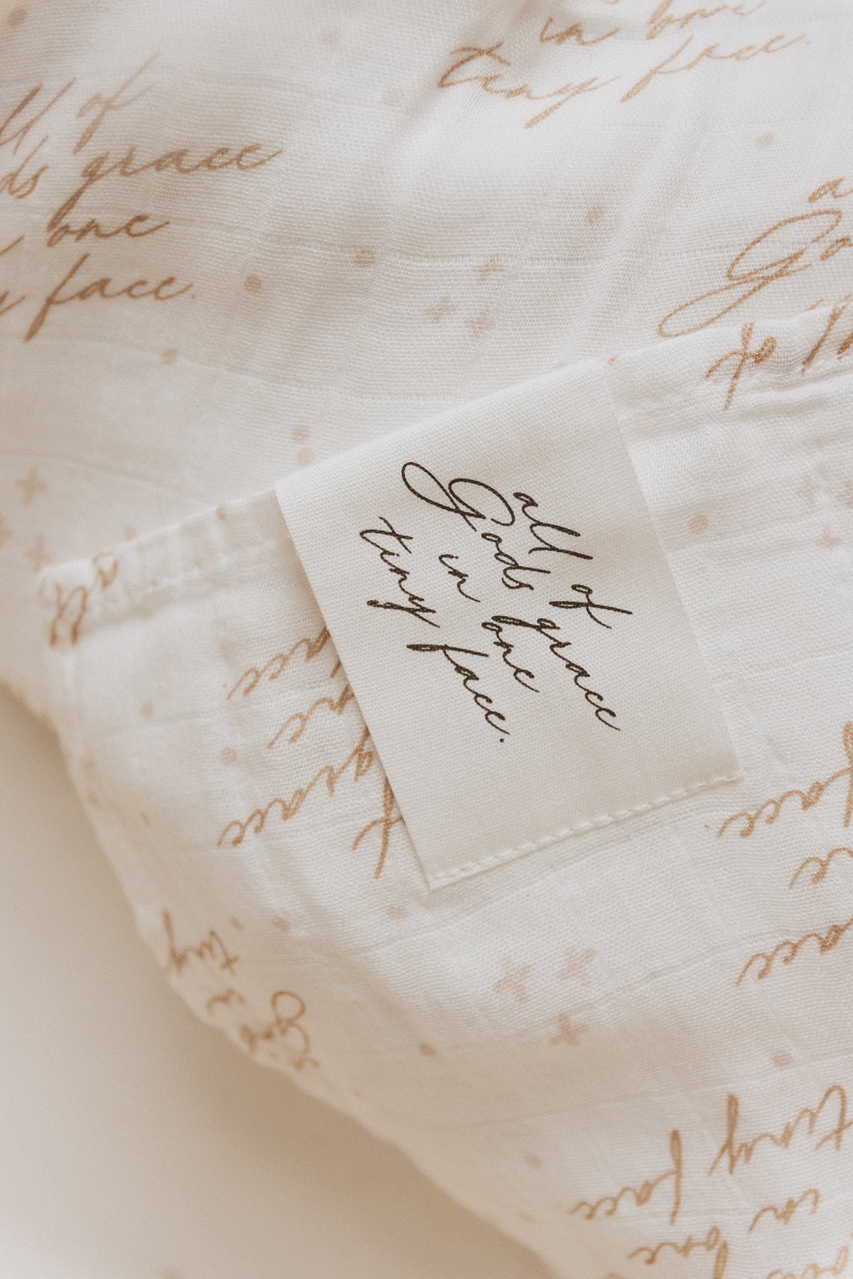 All of Gods Grace in One Tiny Face Swaddle Blanket