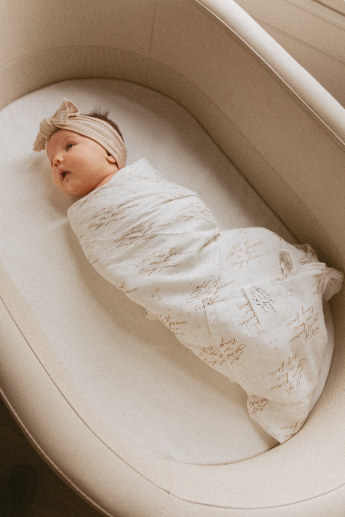 All of Gods Grace in One Tiny Face Swaddle Blanket