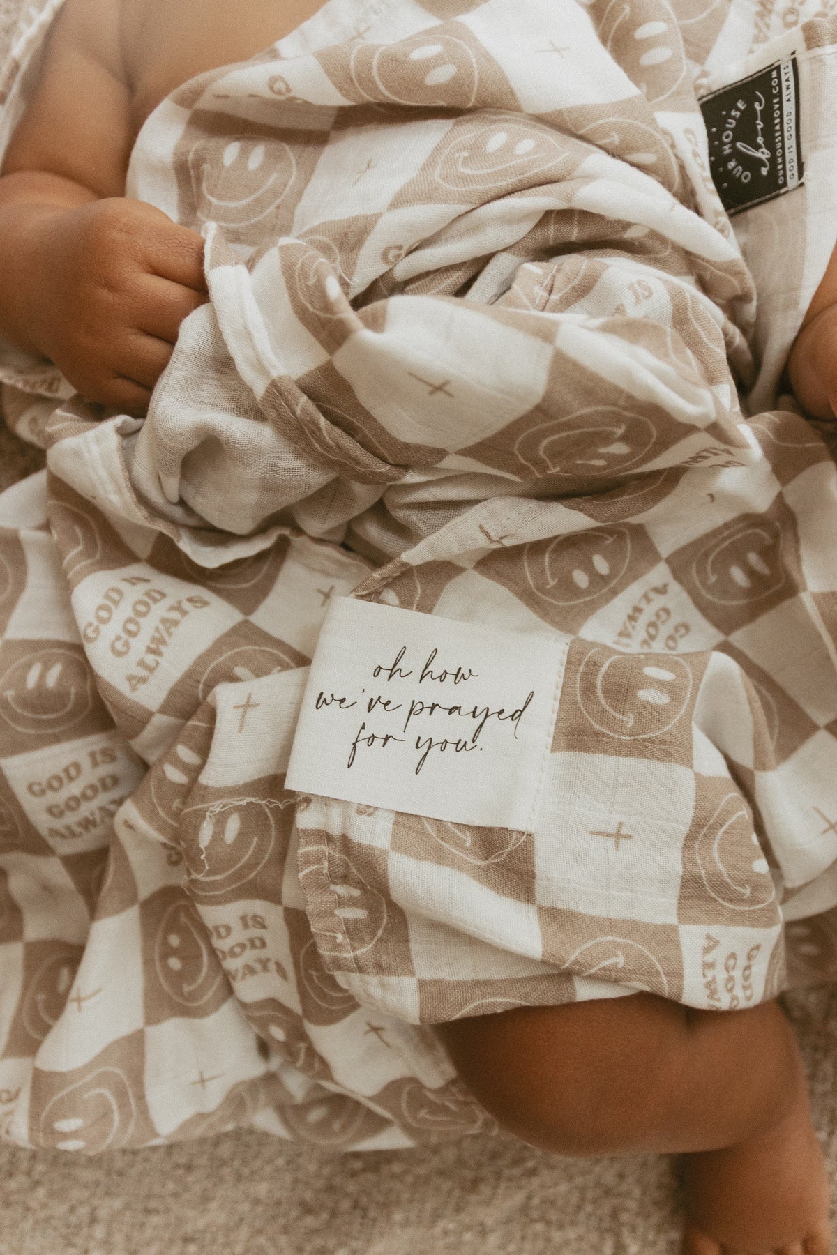 God is Good Always Smiley and Cross Swaddle Blanket