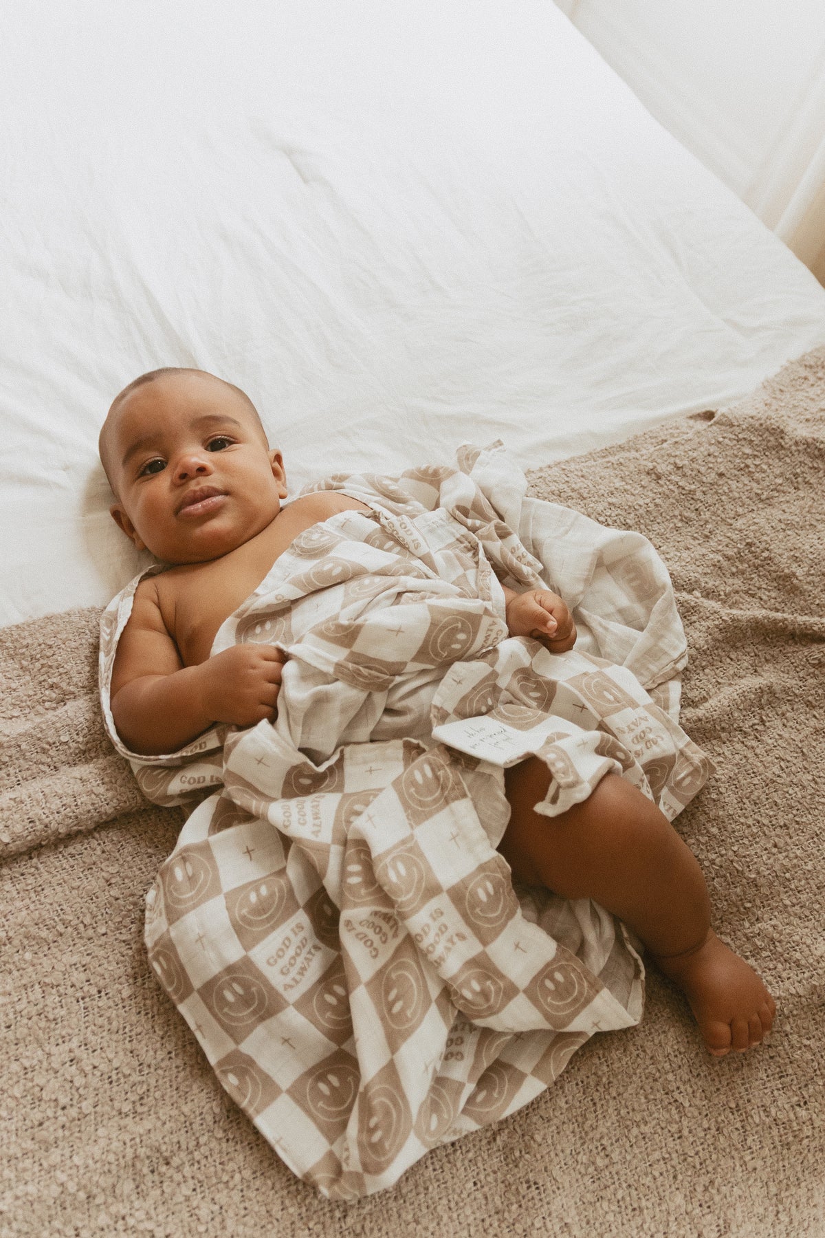 God is Good Always Smiley and Cross Swaddle Blanket