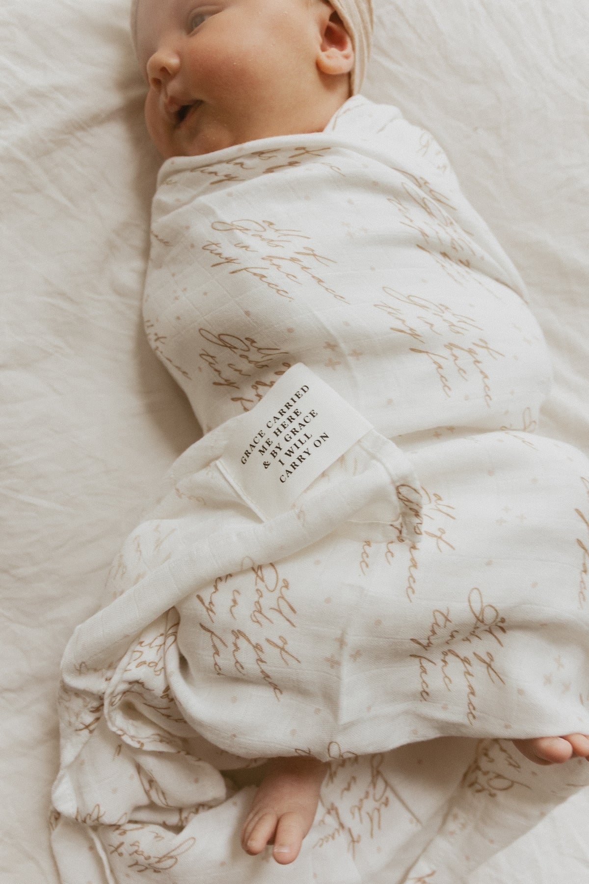 All of Gods Grace in One Tiny Face Swaddle Blanket