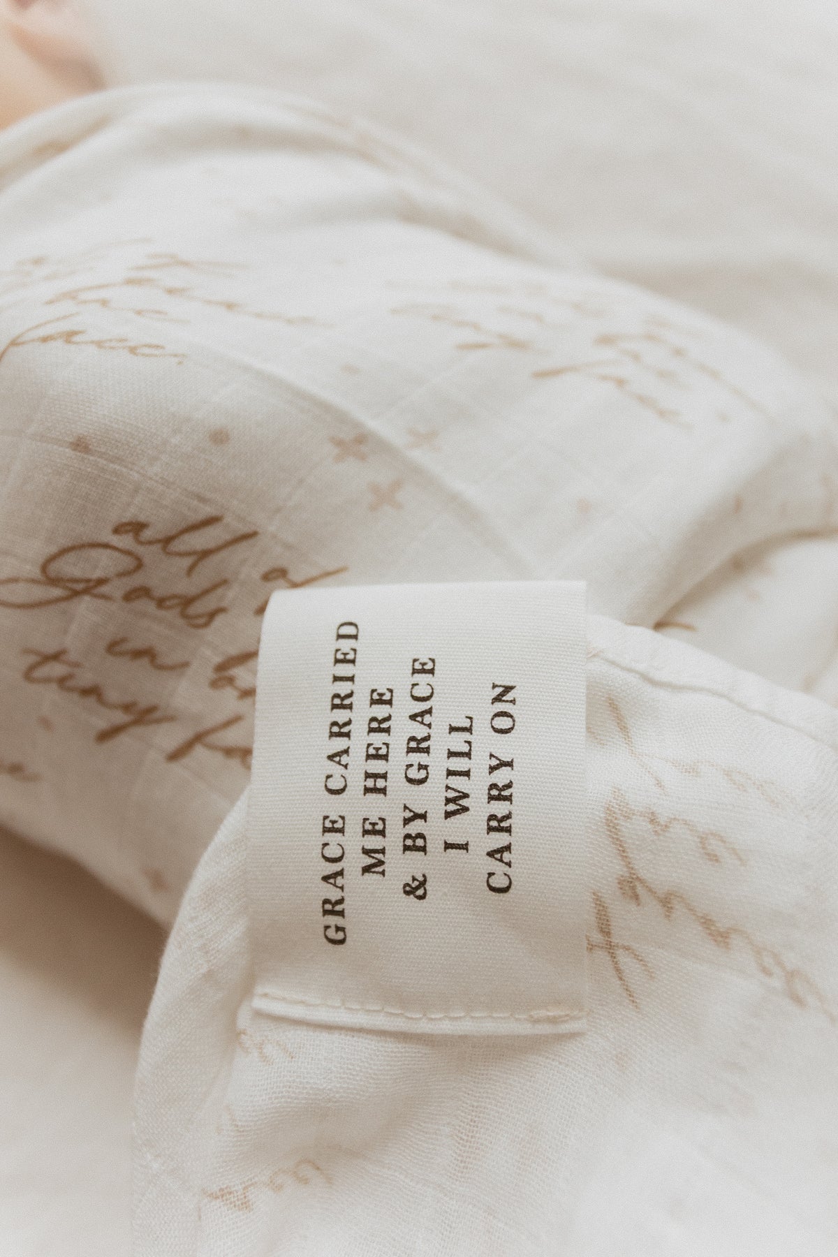 All of Gods Grace in One Tiny Face Swaddle Blanket