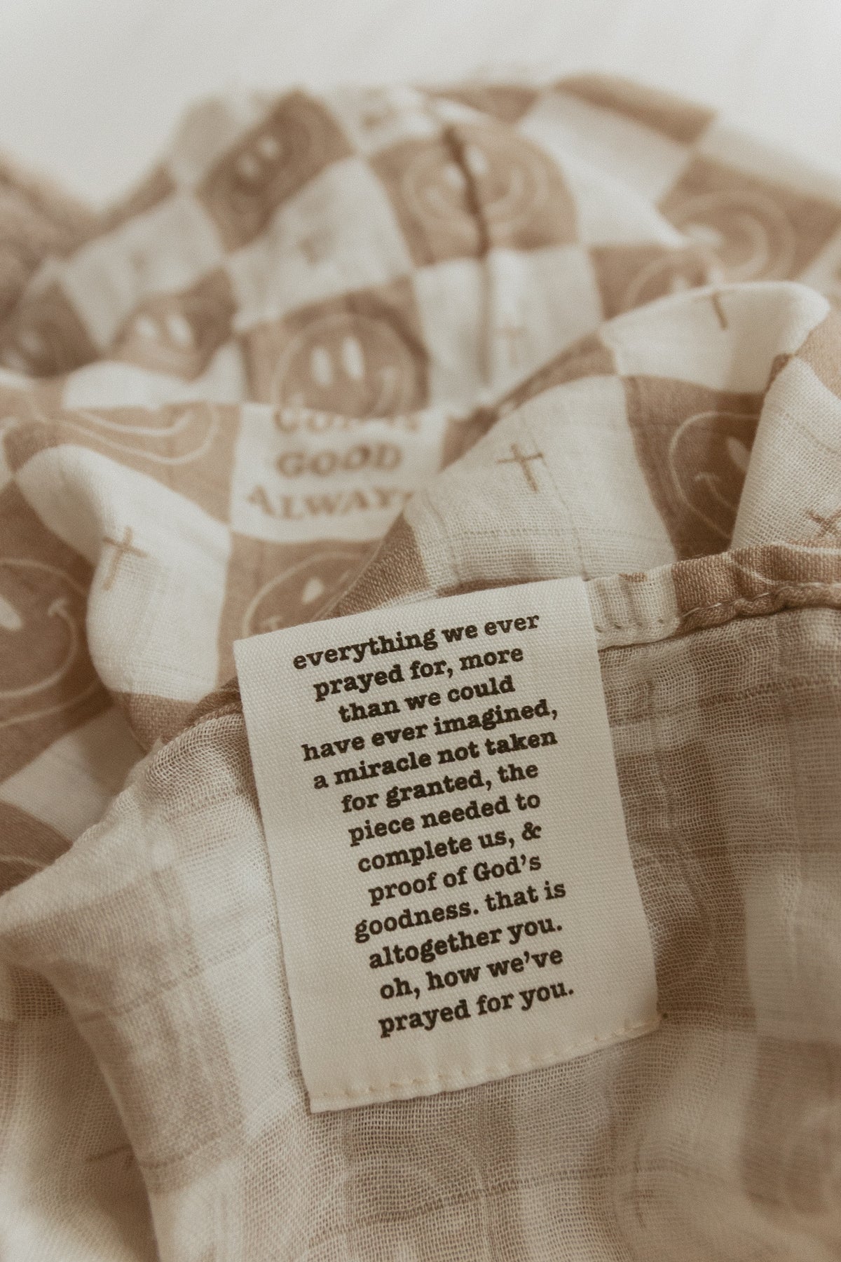 God is Good Always Smiley and Cross Swaddle Blanket