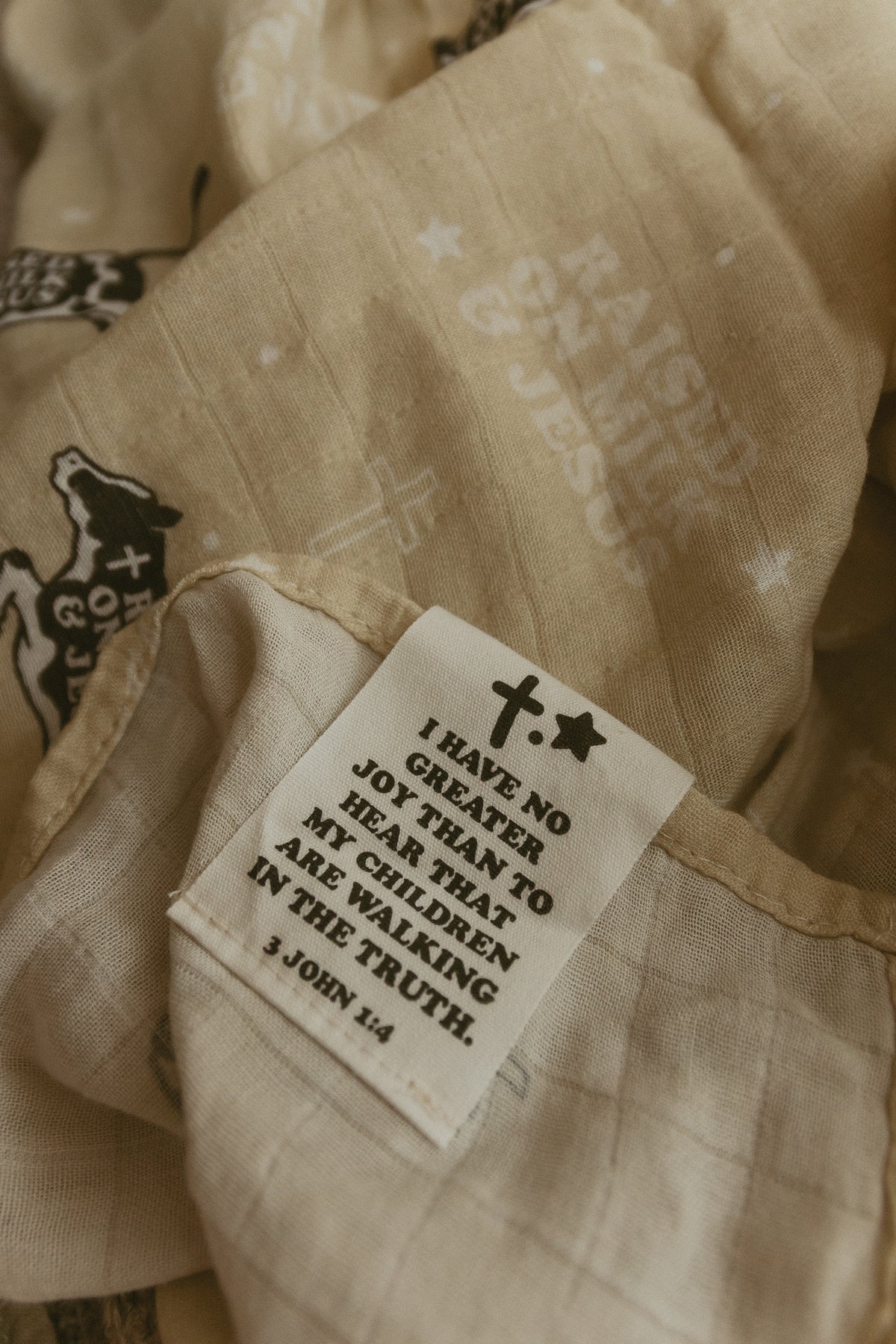 Raised On Milk & Jesus Cow Swaddle Blanket