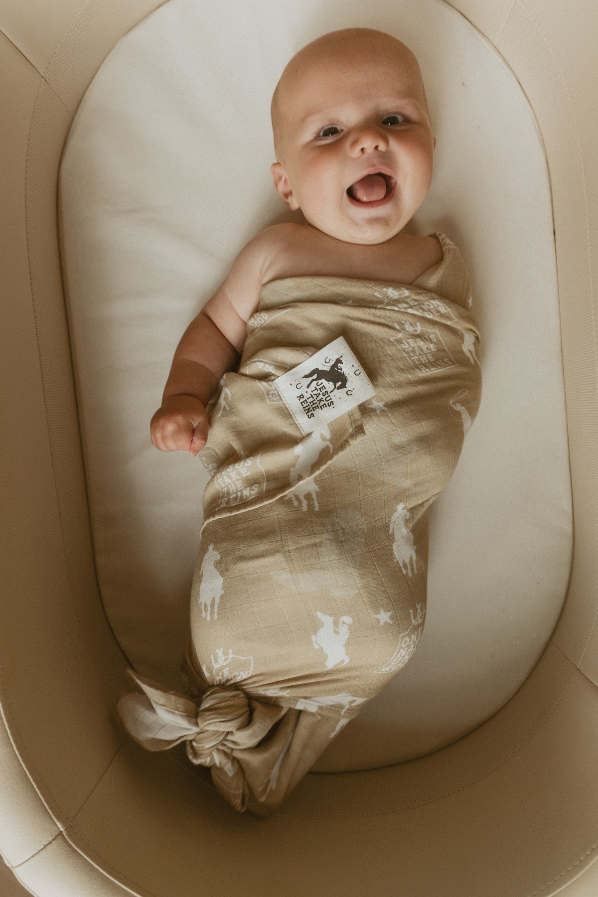 Jesus Take The Reins Cowboy Swaddle Blanket
