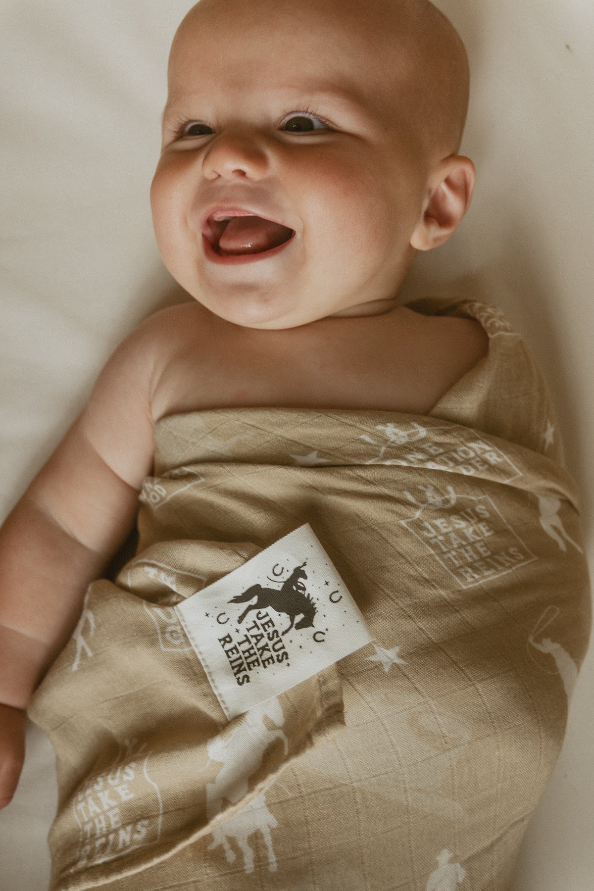 Jesus Take The Reins Cowboy Swaddle Blanket