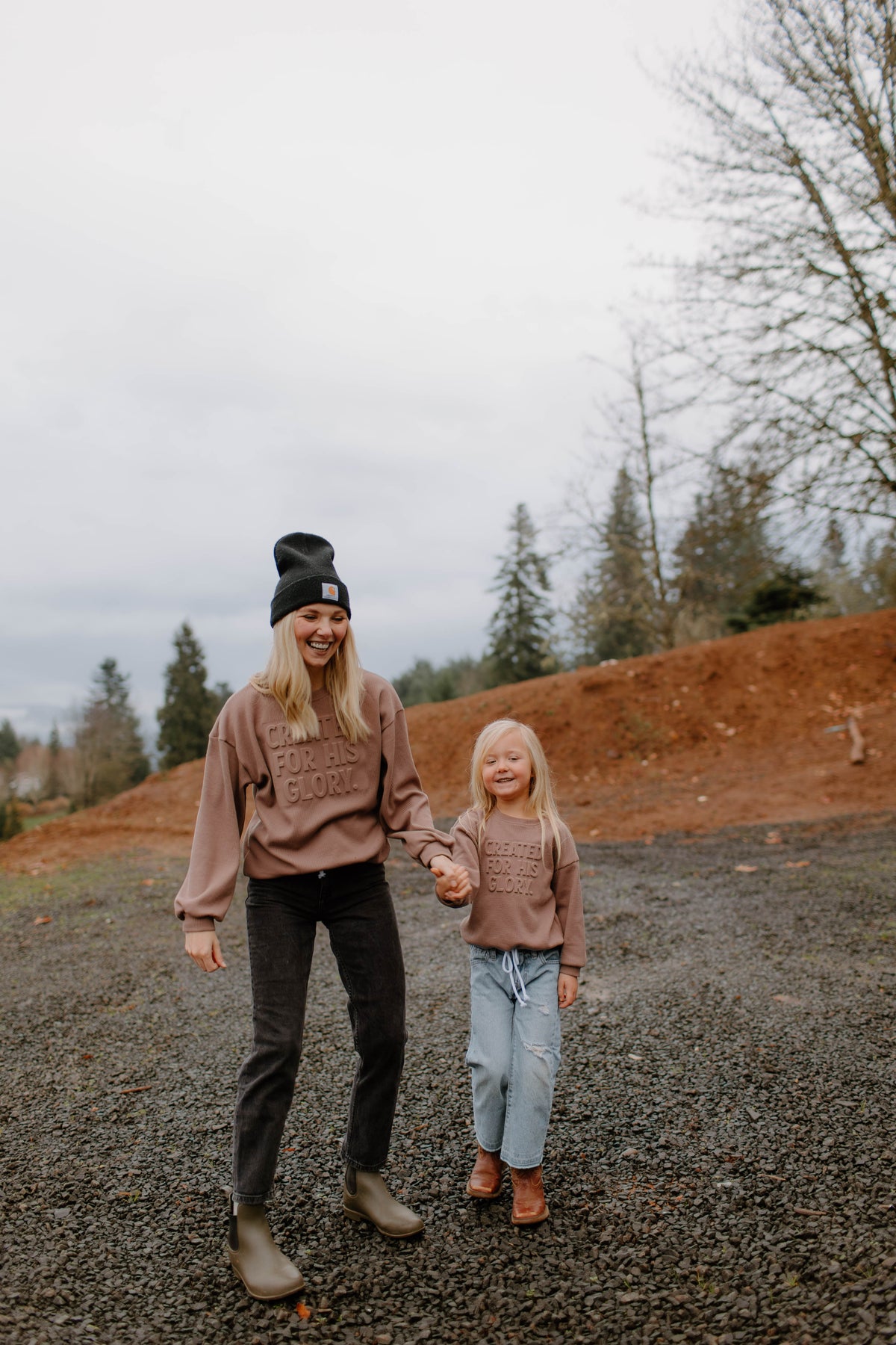 Created for His Glory Cinched Waffle Toddler Sweater