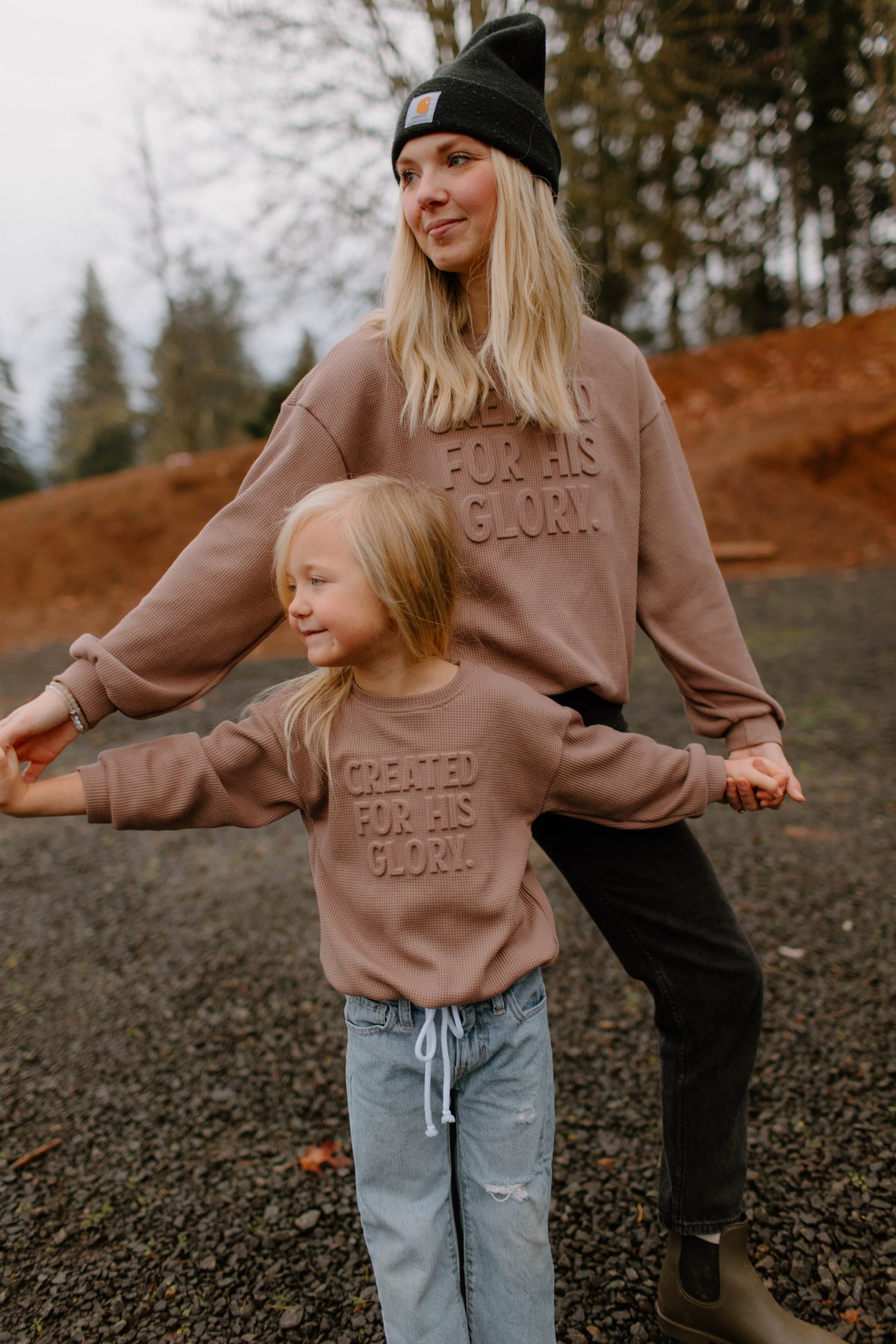 Created for His Glory Cinched Waffle Womens Sweater