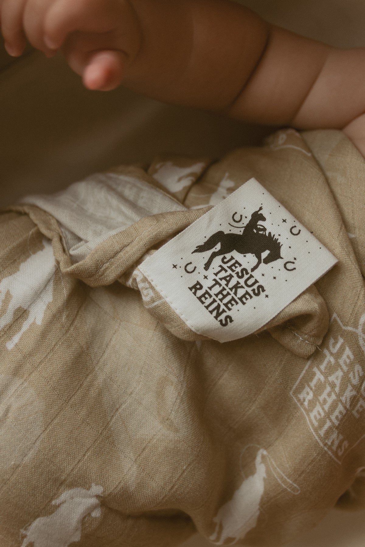 Jesus Take The Reins Cowboy Swaddle Blanket