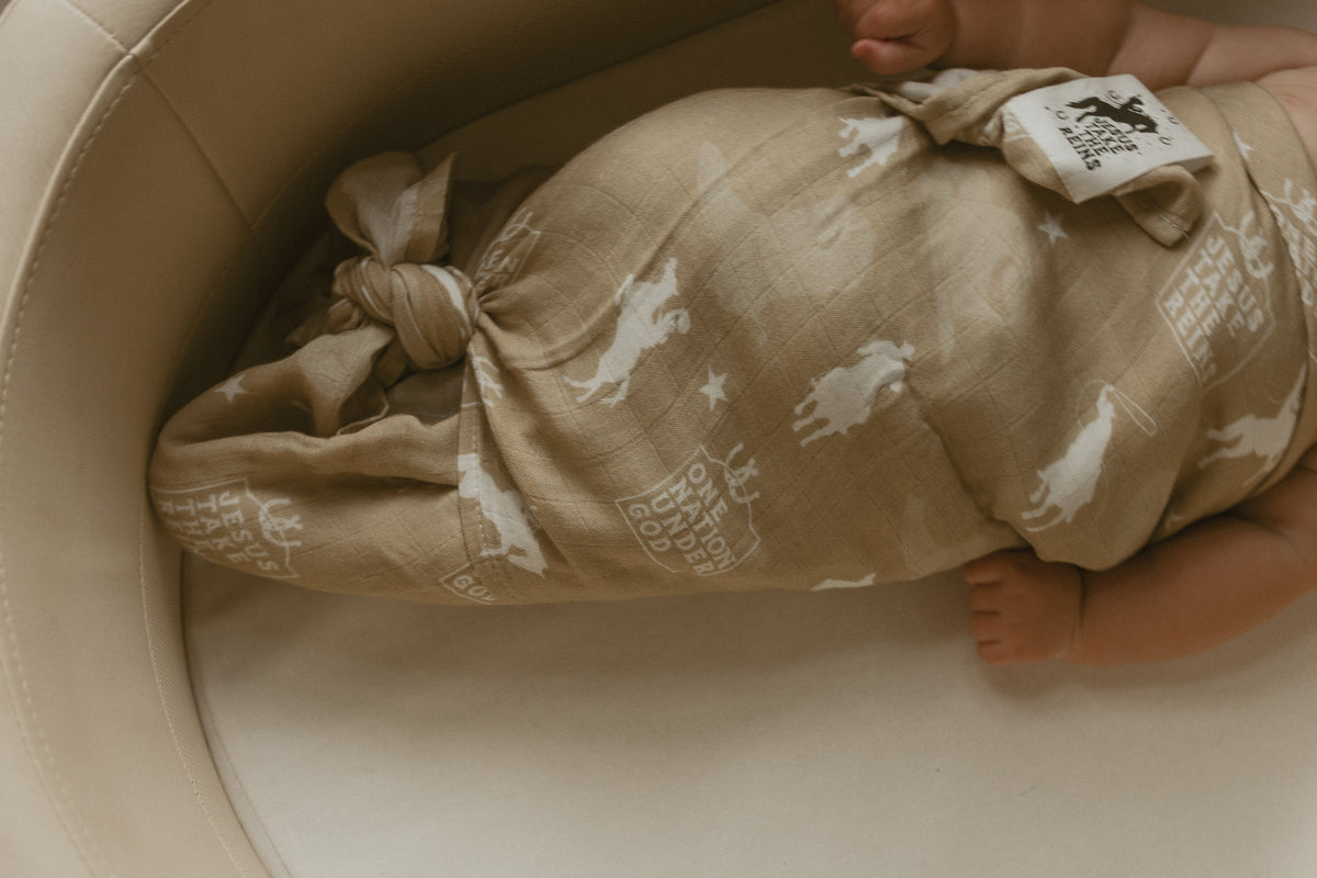 Jesus Take The Reins Cowboy Swaddle Blanket
