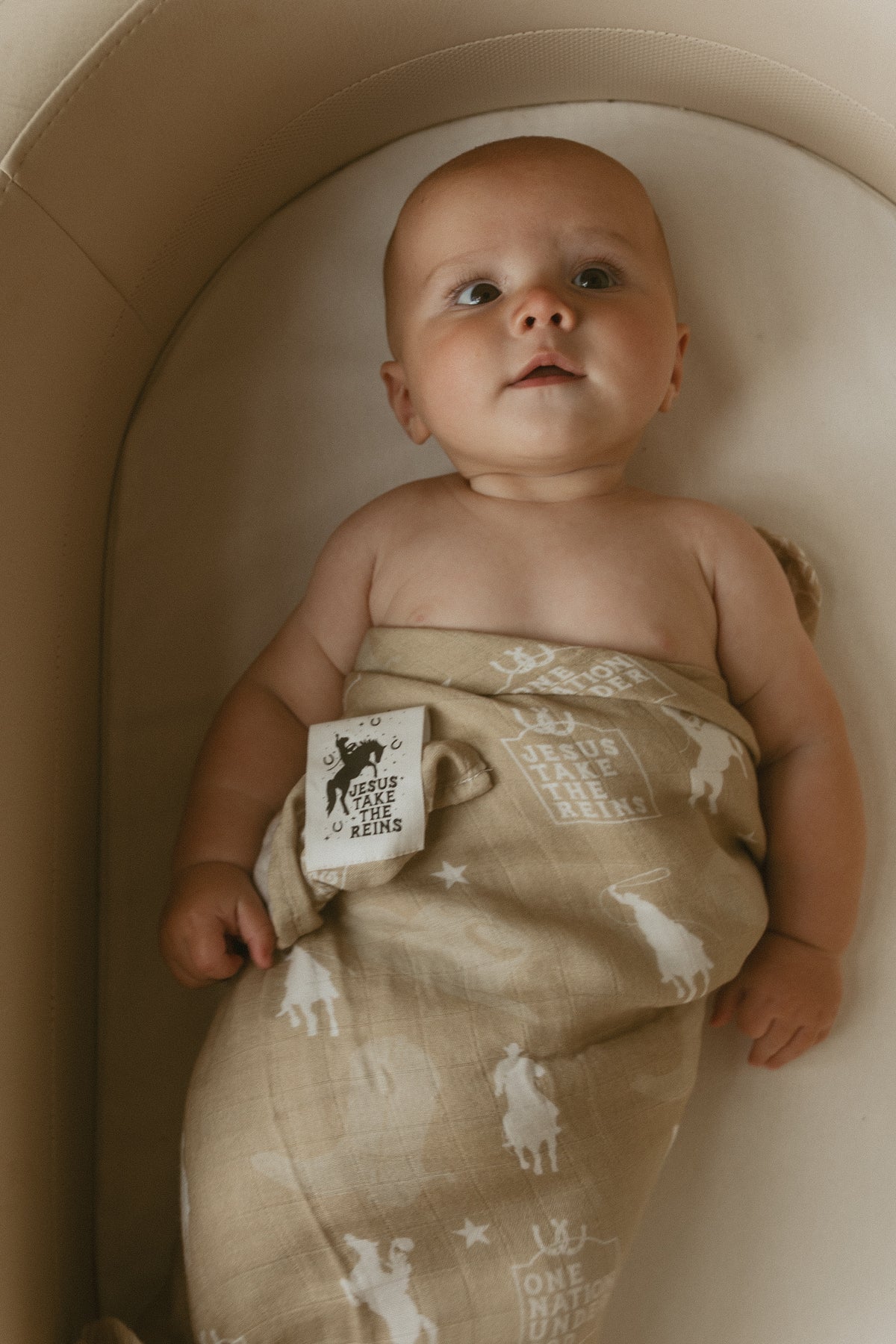 Jesus Take The Reins Cowboy Swaddle Blanket