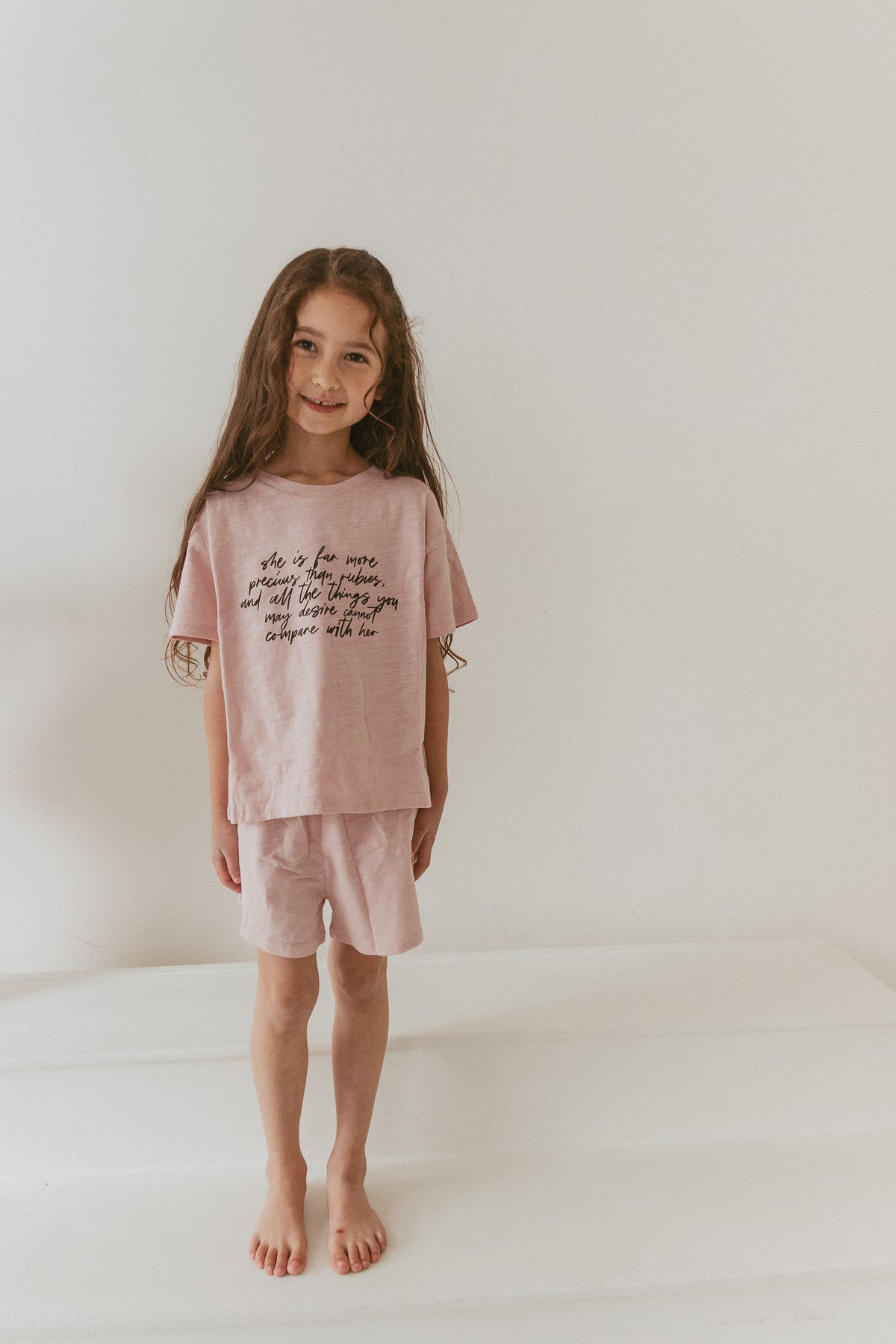 She is Far More Precious Shorts & Tee Set