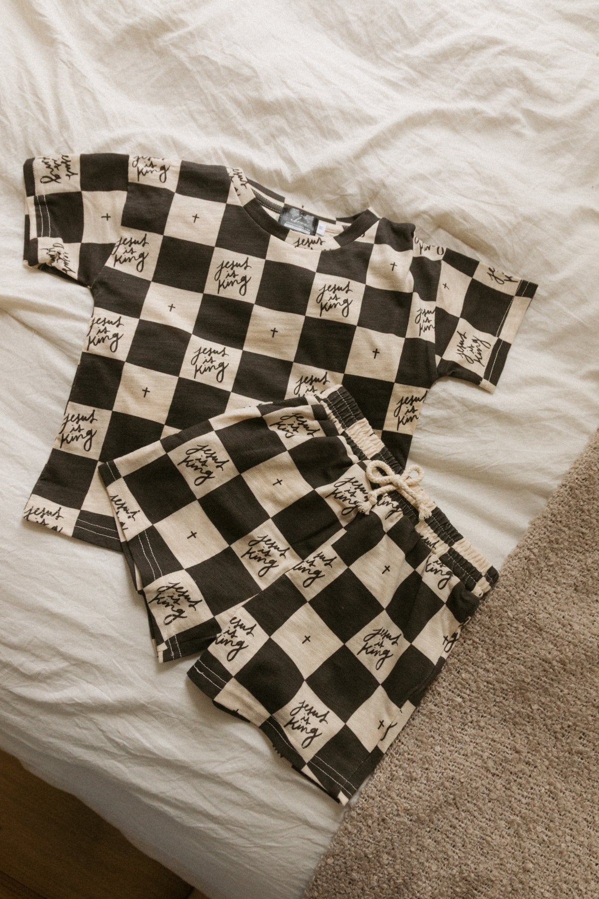 Jesus is King Checker Shorts & Tee Set