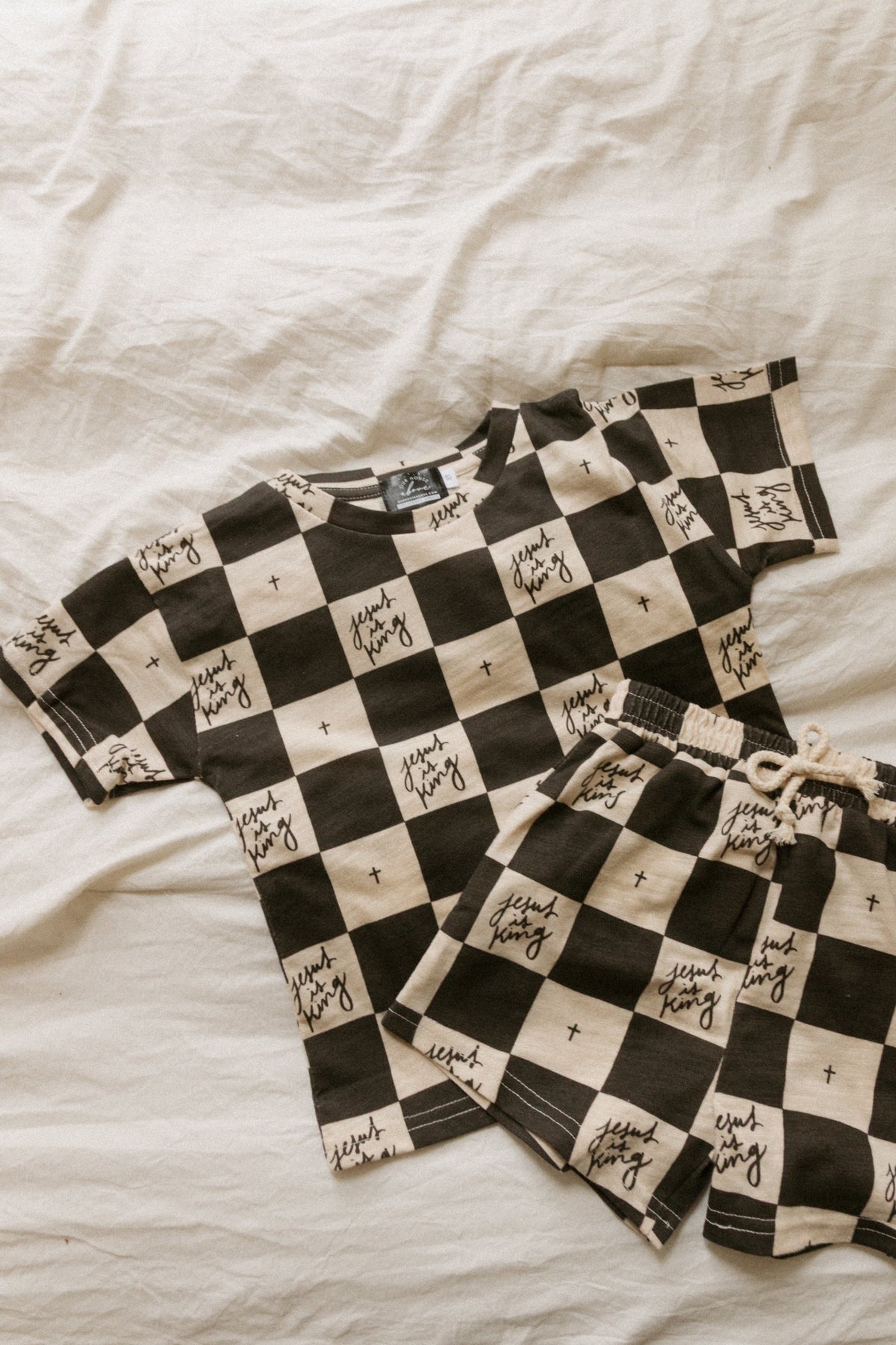 Jesus is King Checker Shorts & Tee Set