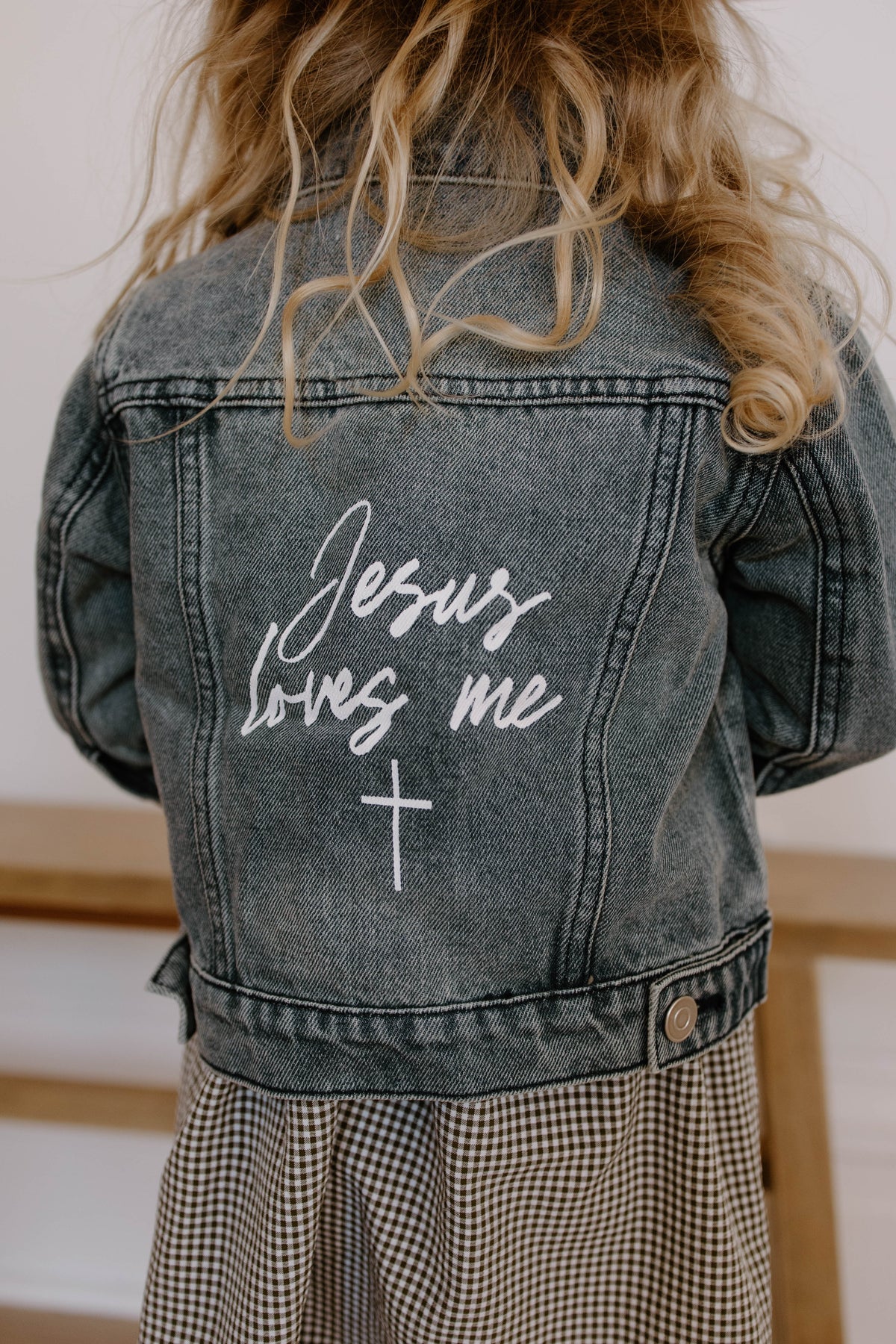 Jesus Loves Me Denim Jacket