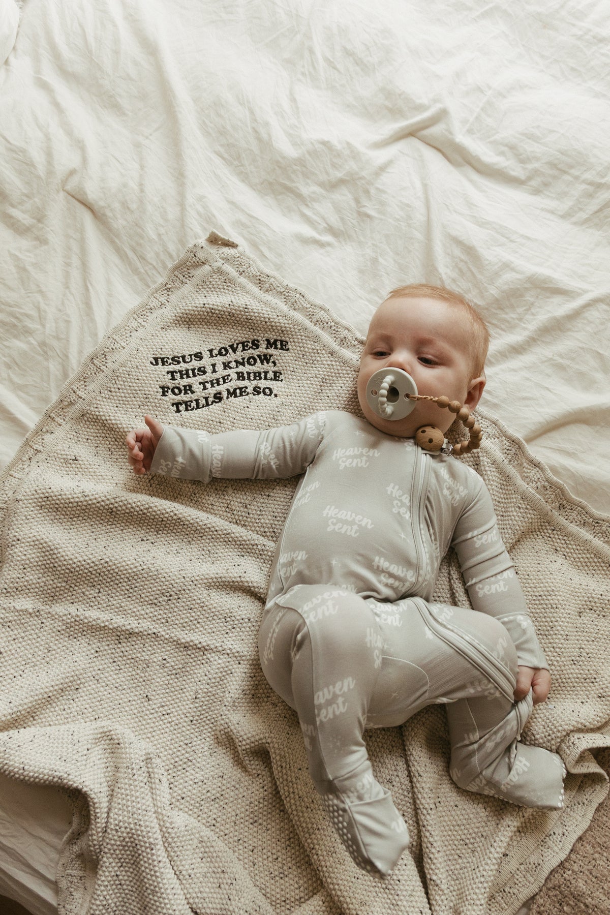 Jesus Loves Me This I Know Knit Blanket