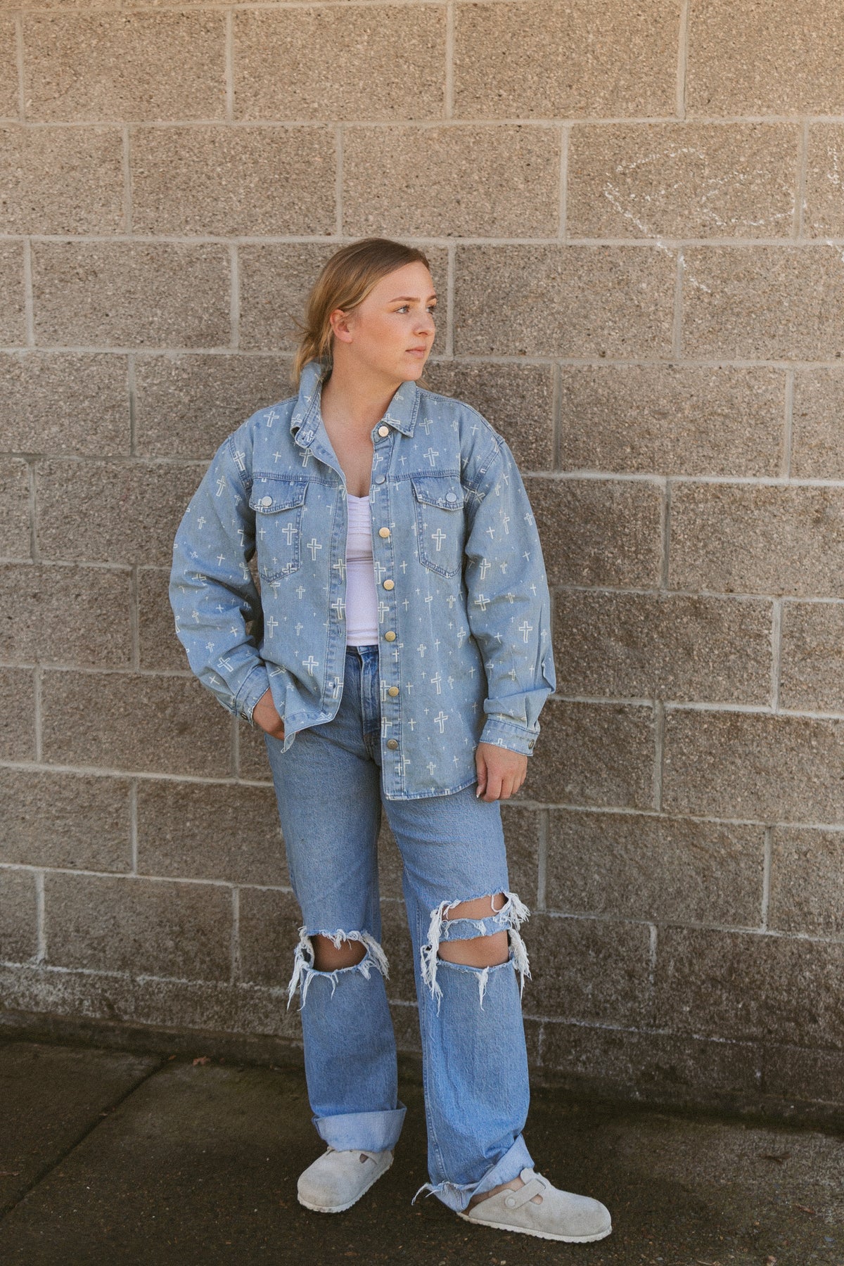 Holy Forever Oversized Denim Shirt