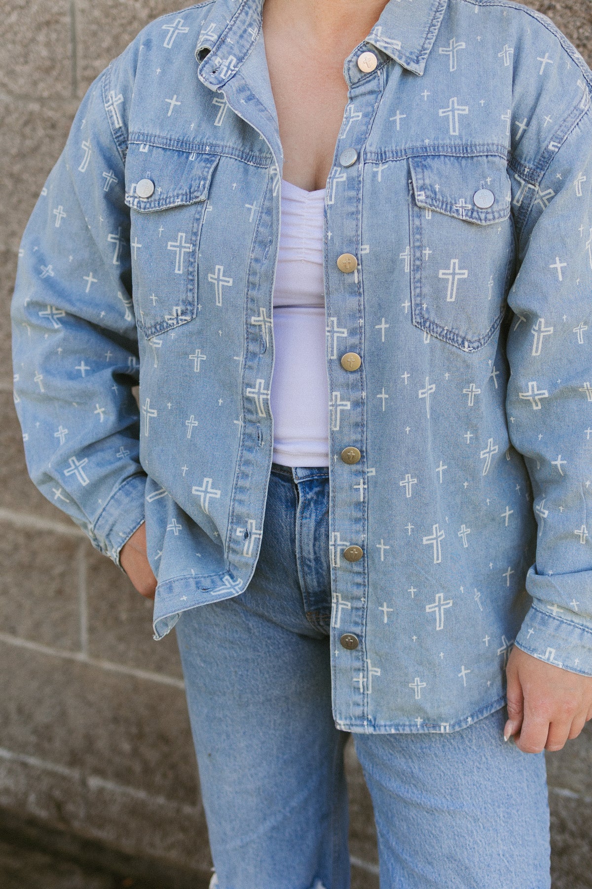 Holy Forever Oversized Denim Shirt