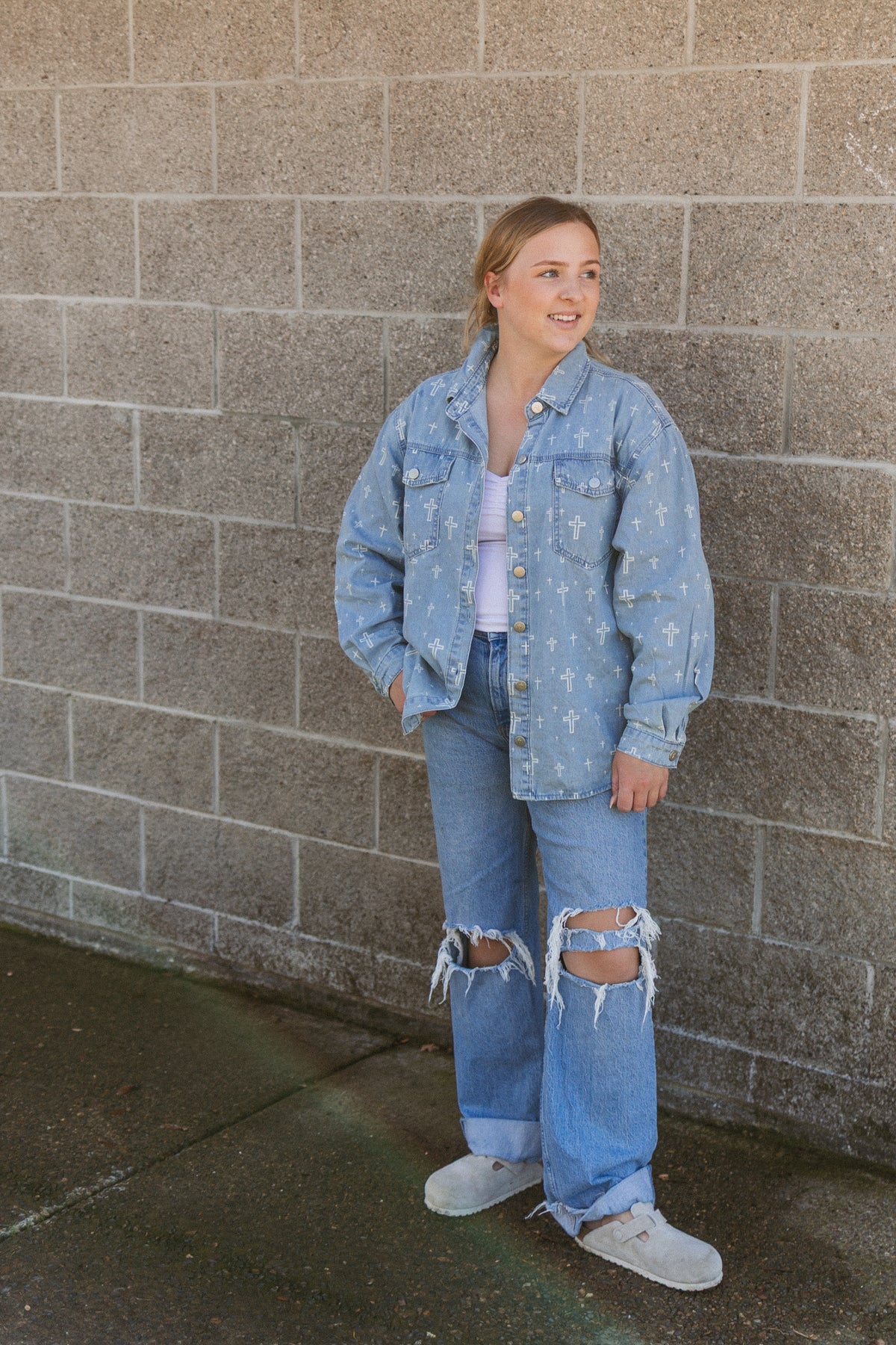 Holy Forever Oversized Denim Shirt