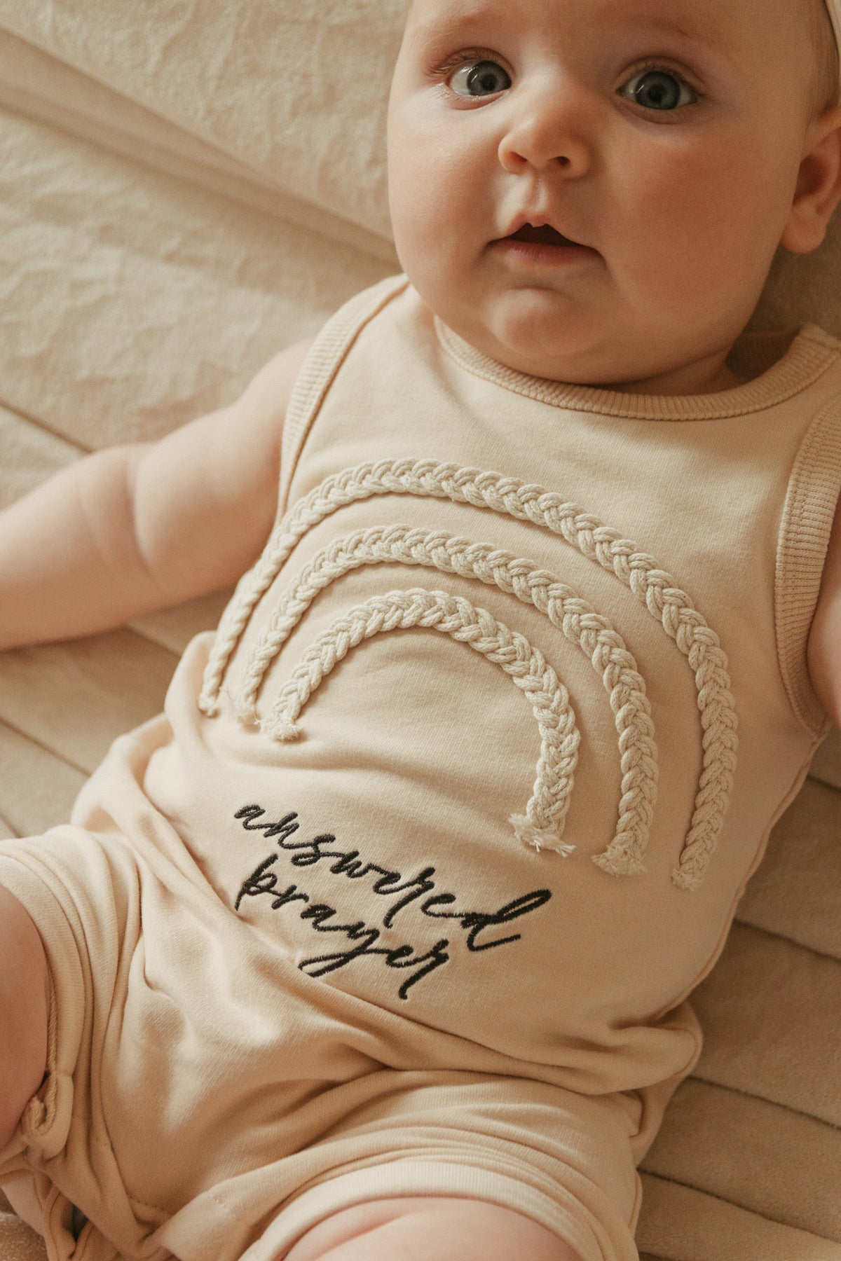 Answered Prayer Embroidered Rainbow Tank Jumpsuit