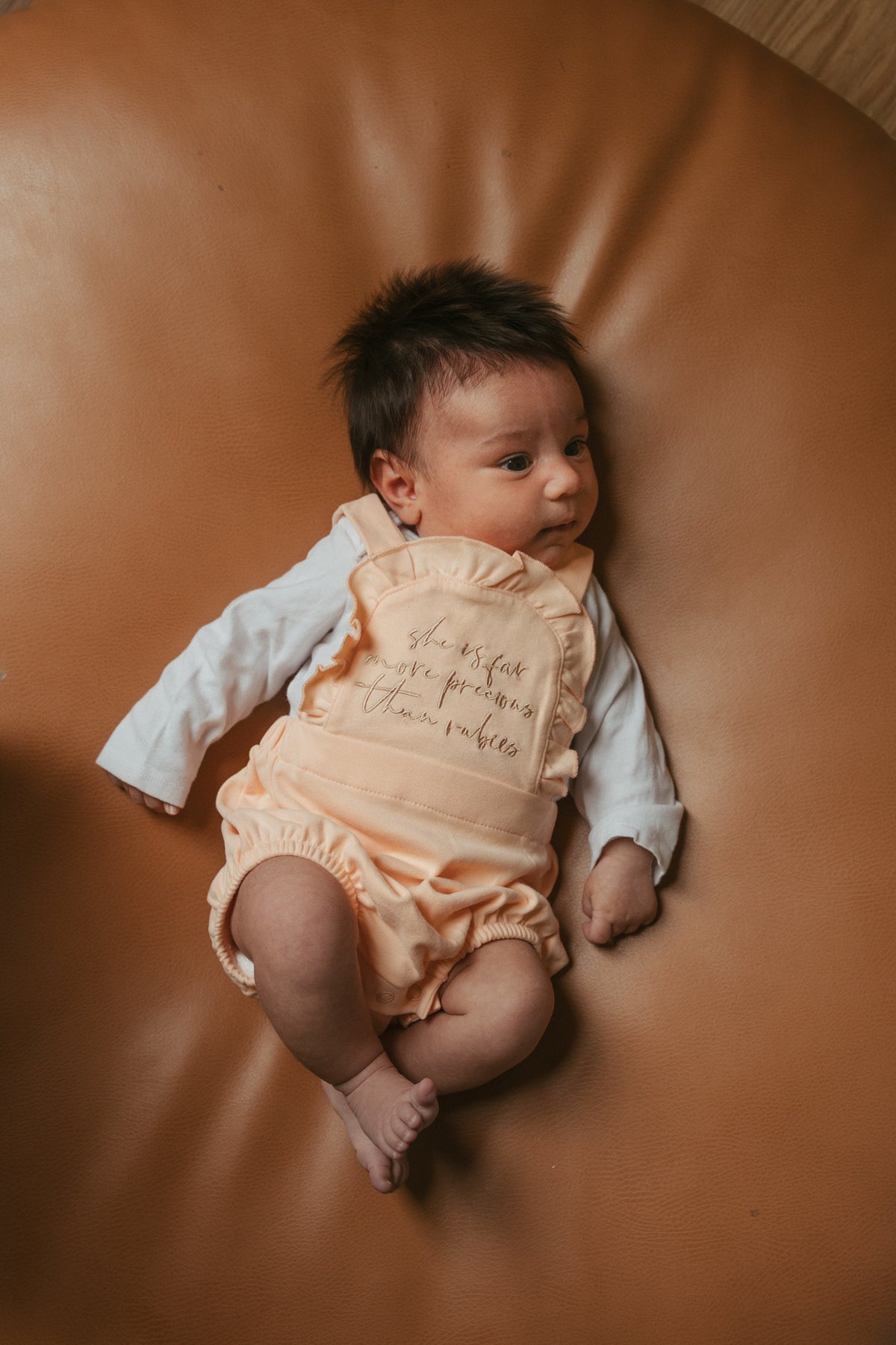 Far More Precious Than Rubies Embroidered Romper