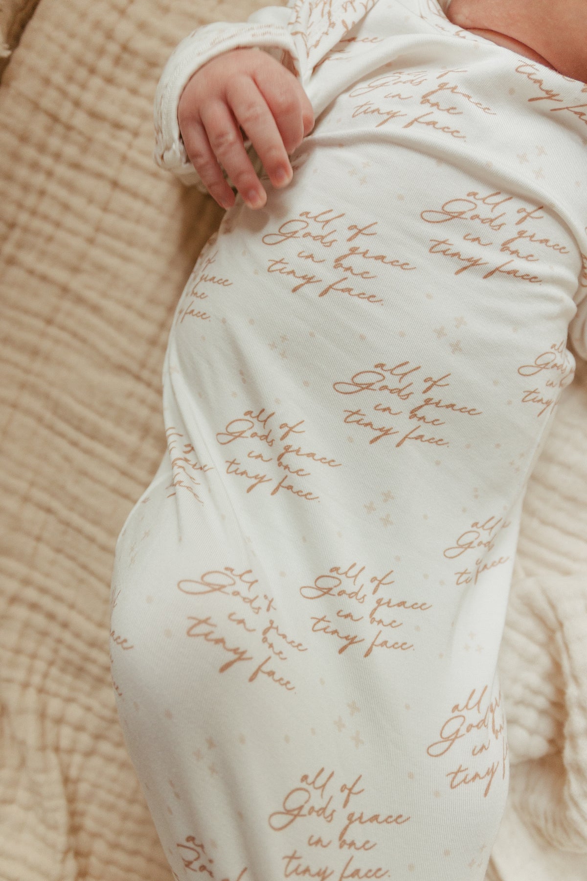 All of Gods Grace in One Tiny Face Bamboo Gown & Matching Beanie