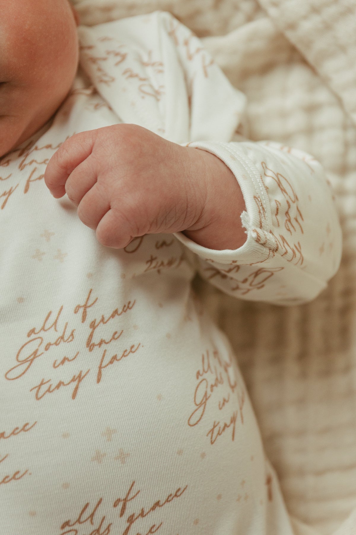All of Gods Grace in One Tiny Face Bamboo Gown & Matching Beanie