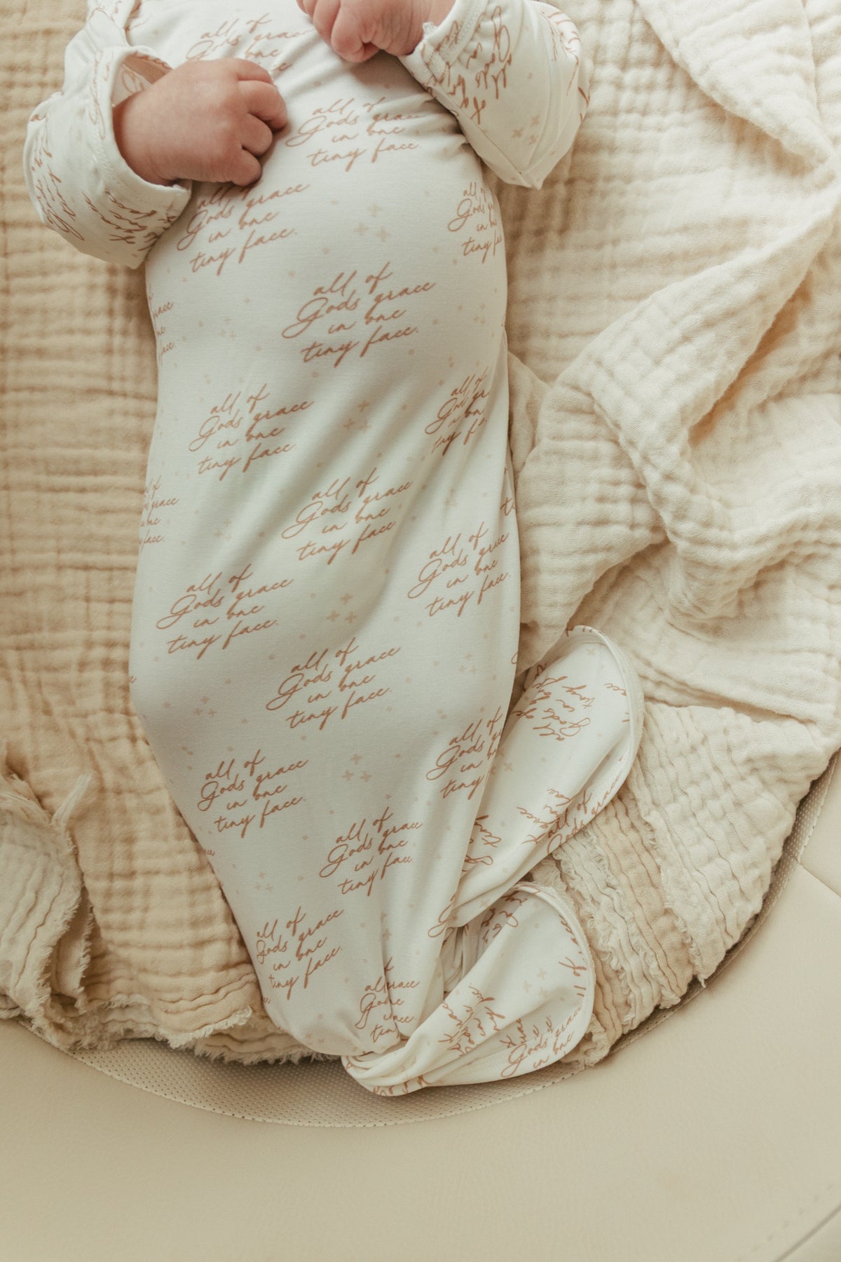 All of Gods Grace in One Tiny Face Bamboo Gown & Matching Beanie