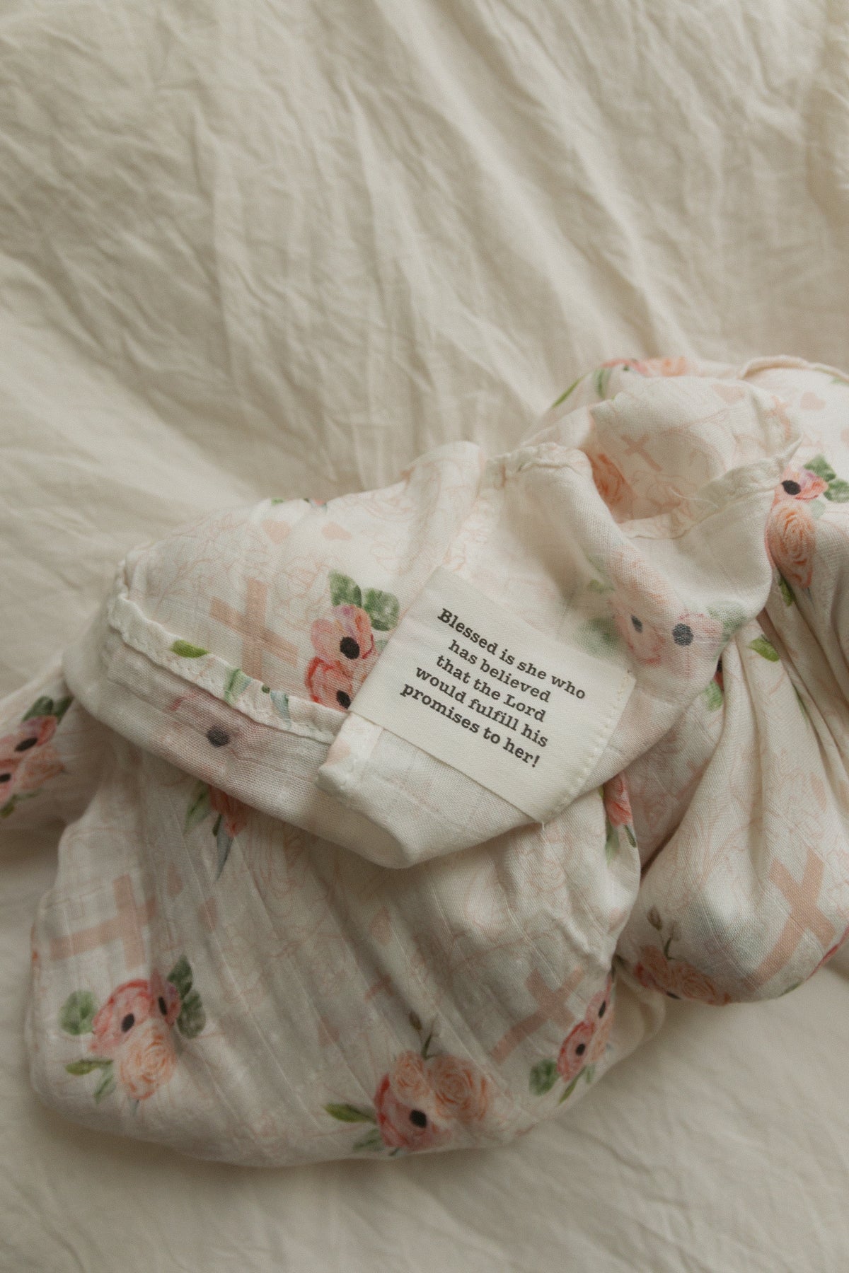 Daughter of the King Floral Swaddle Blanket