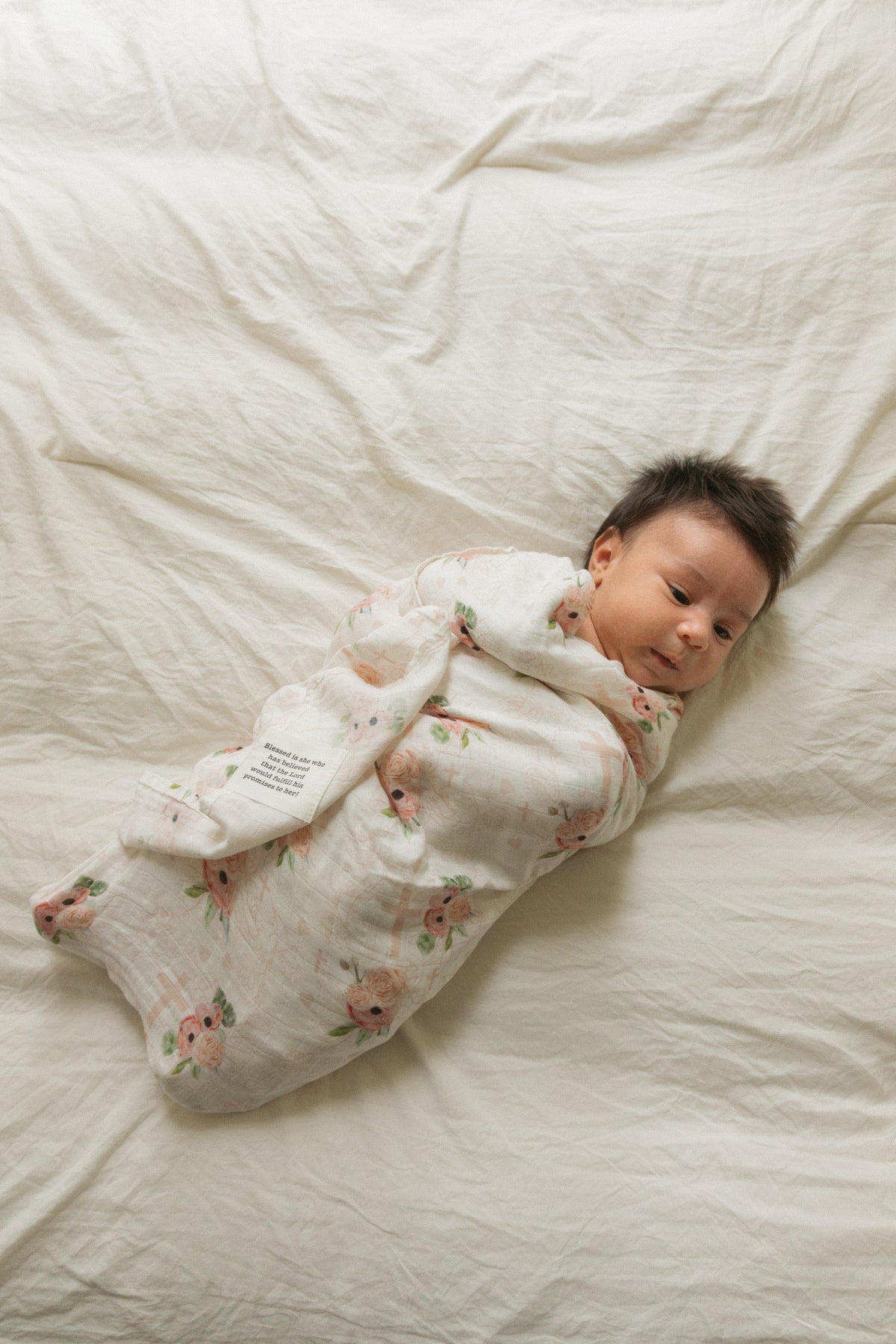 Daughter of the King Floral Swaddle Blanket