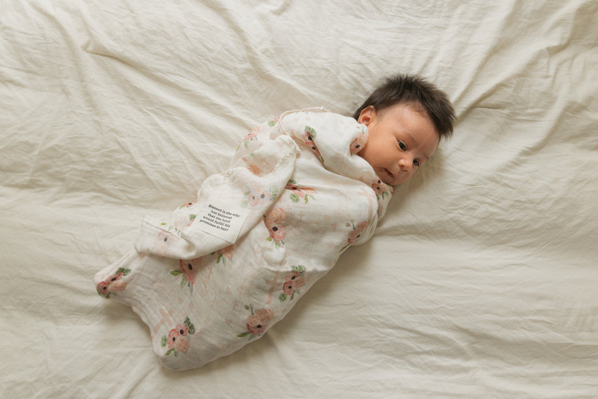 Daughter of the King Floral Swaddle Blanket