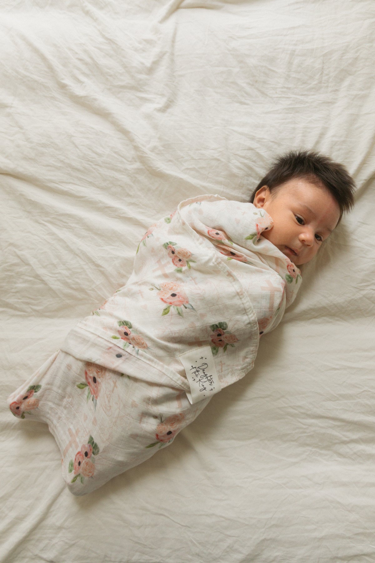 Daughter of the King Floral Swaddle Blanket