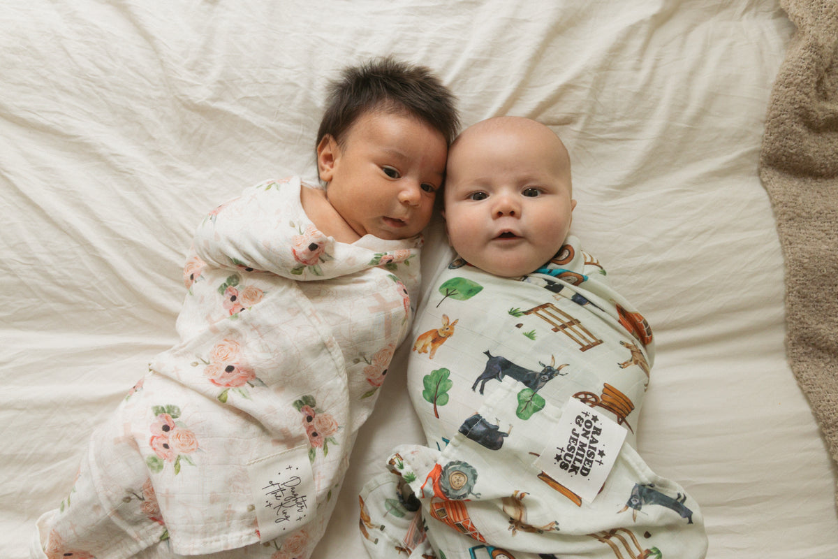 Raised On Milk & Jesus Farm Swaddle Blanket
