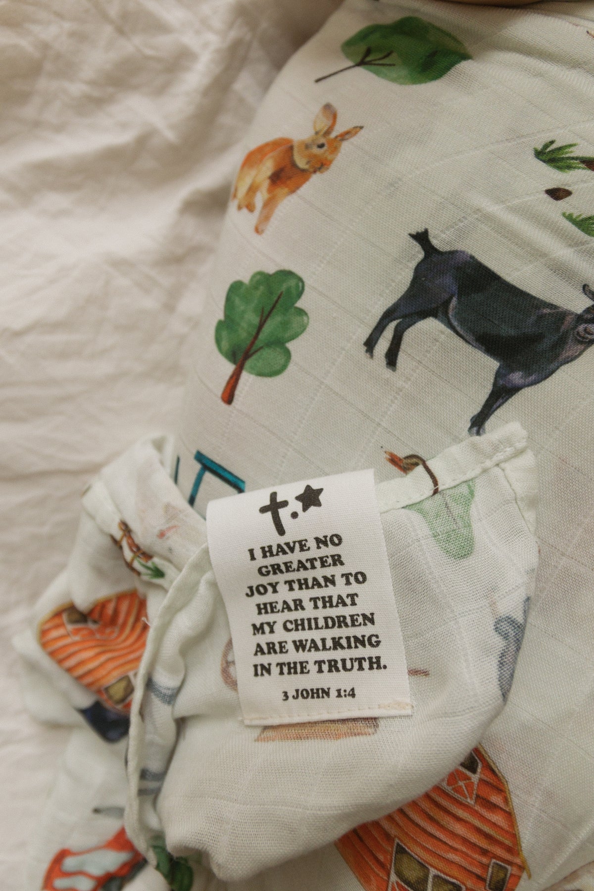 Raised On Milk & Jesus Farm Swaddle Blanket