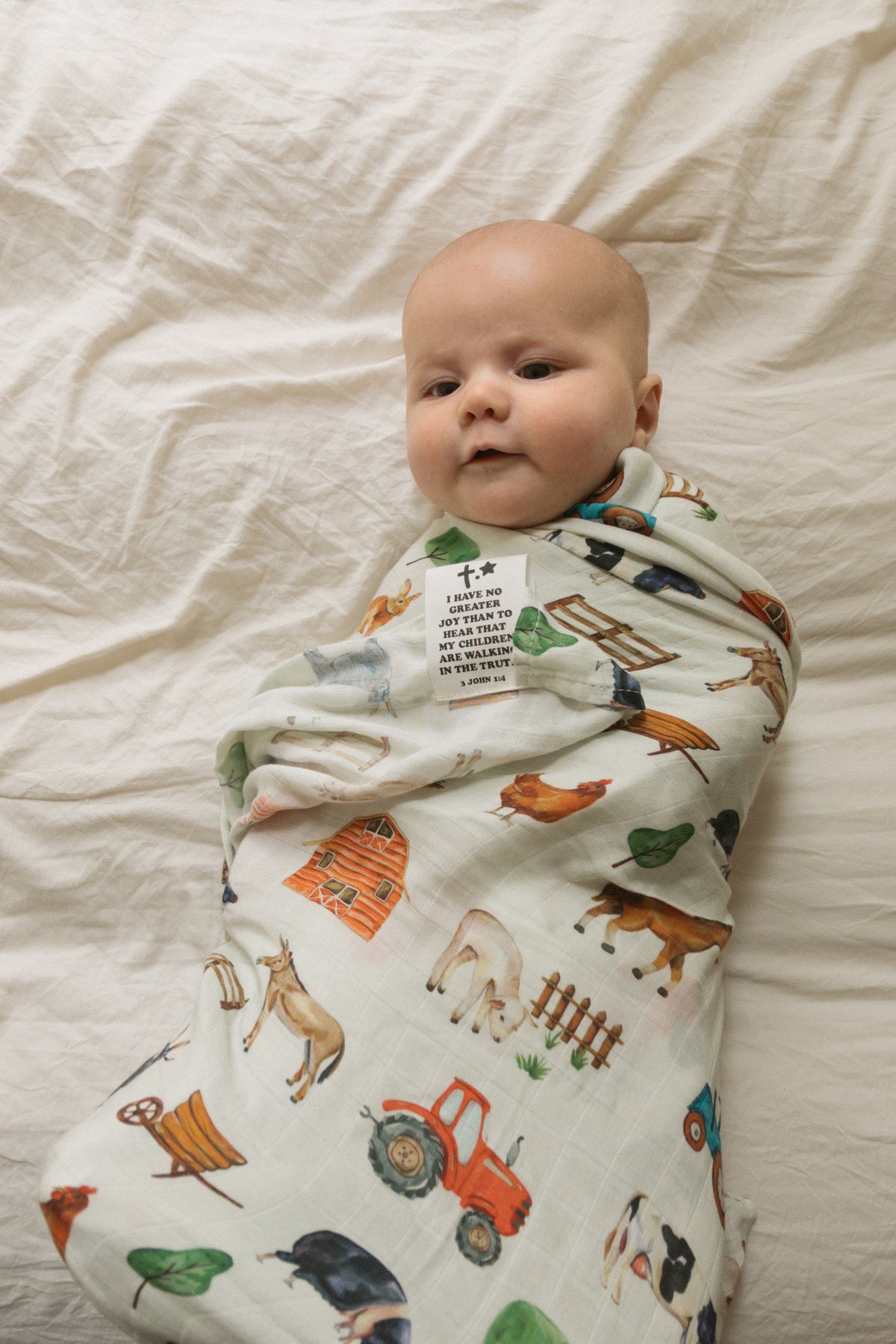Raised On Milk & Jesus Farm Swaddle Blanket