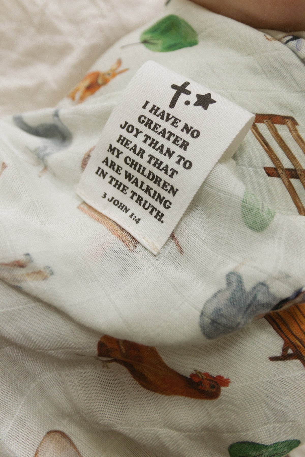 Raised On Milk & Jesus Farm Swaddle Blanket