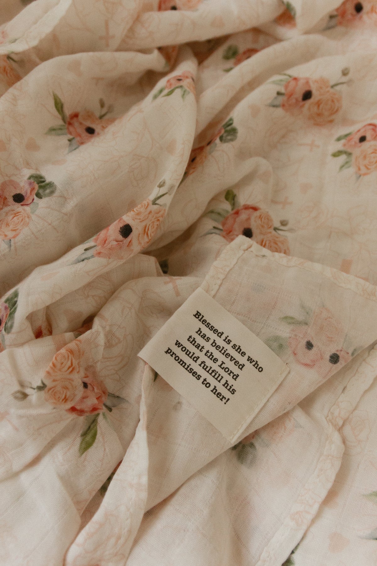 Daughter of the King Floral Swaddle Blanket