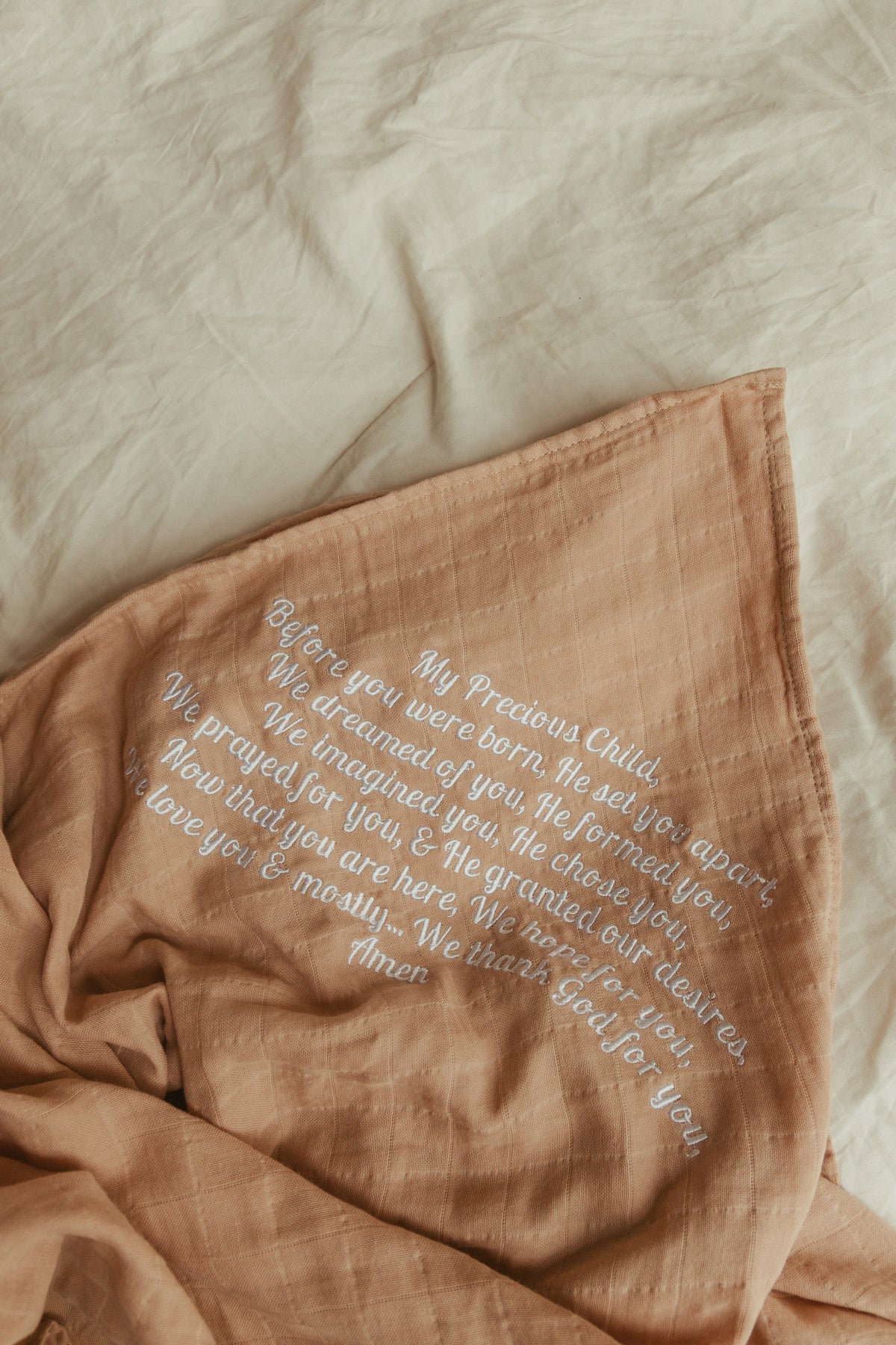 My Precious Child Embroidered Swaddle Blanket