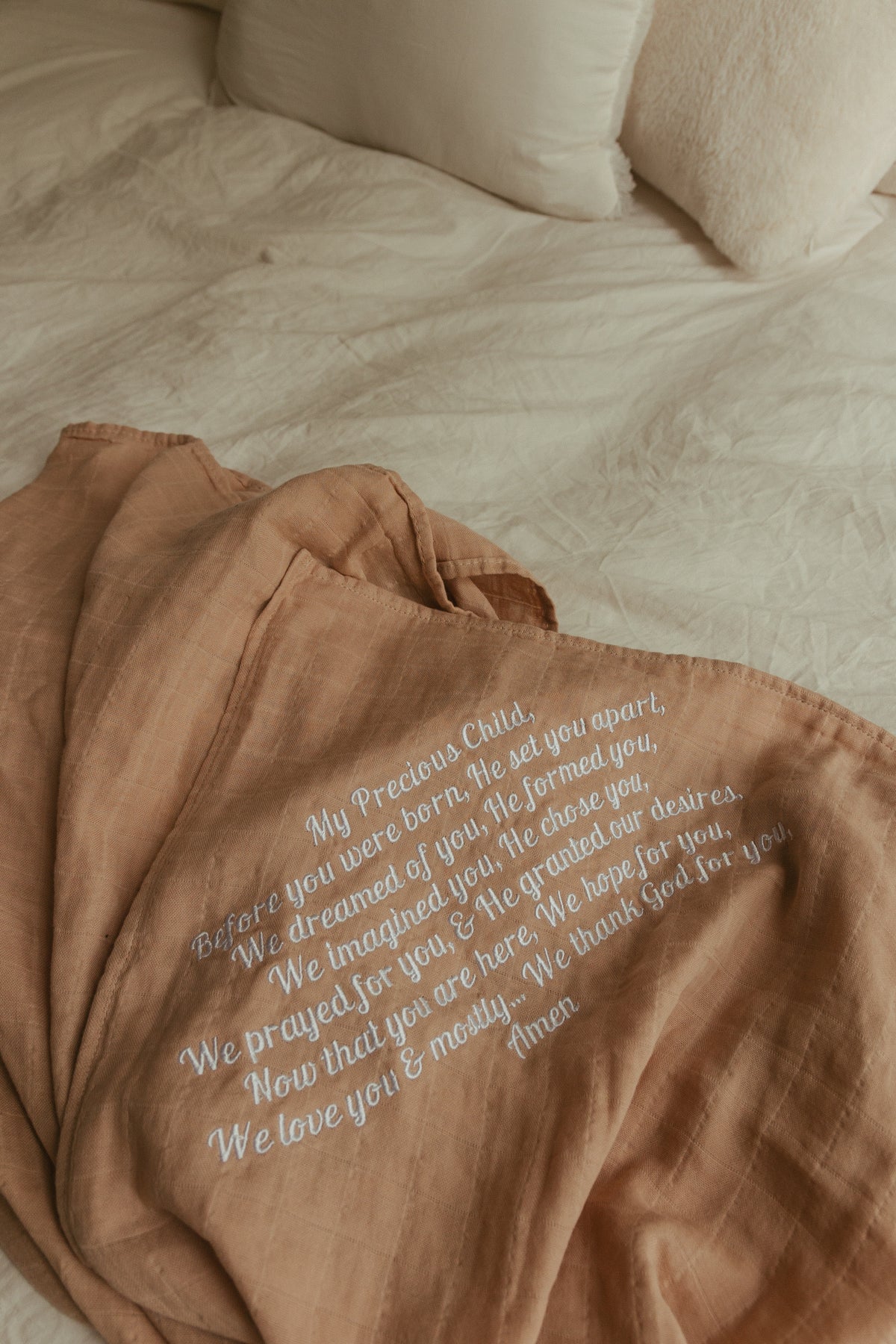 My Precious Child Embroidered Swaddle Blanket