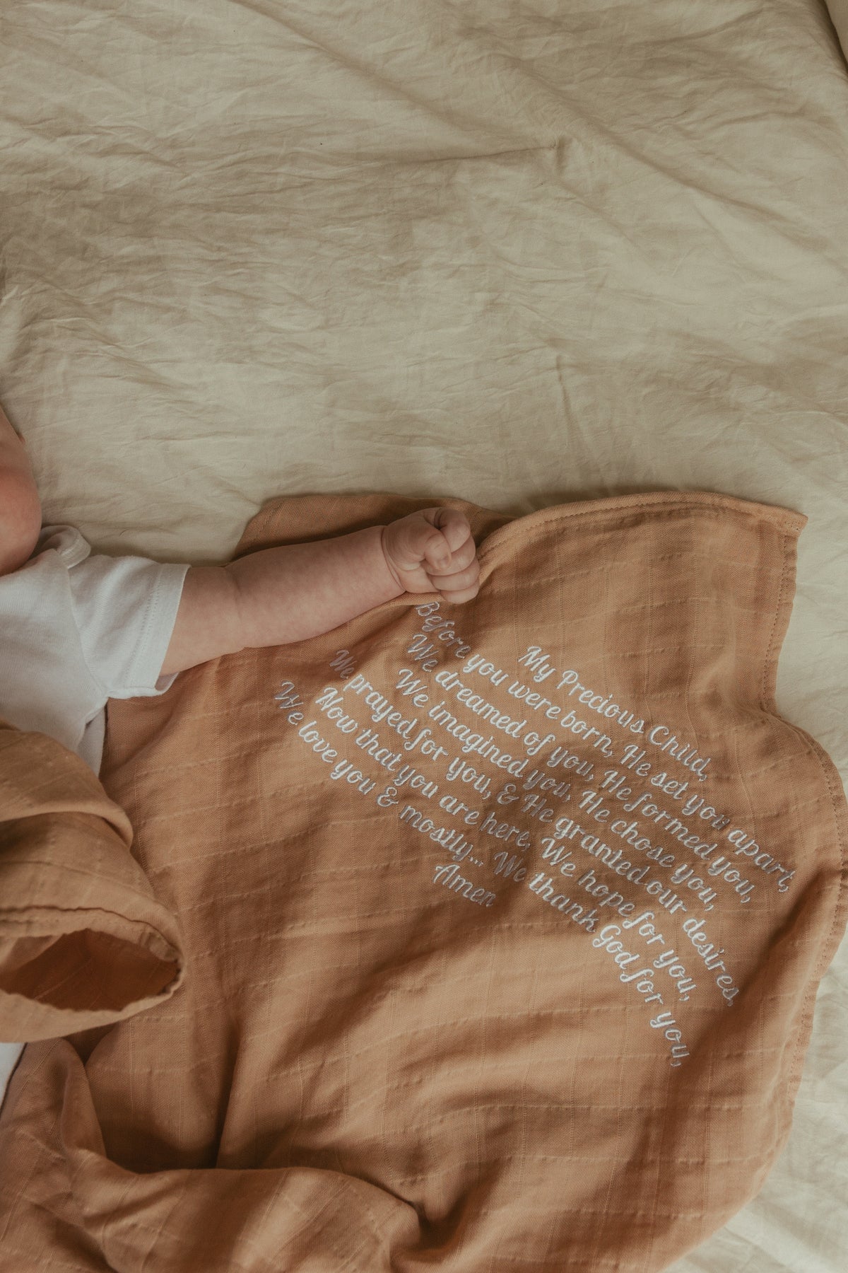 My Precious Child Embroidered Swaddle Blanket