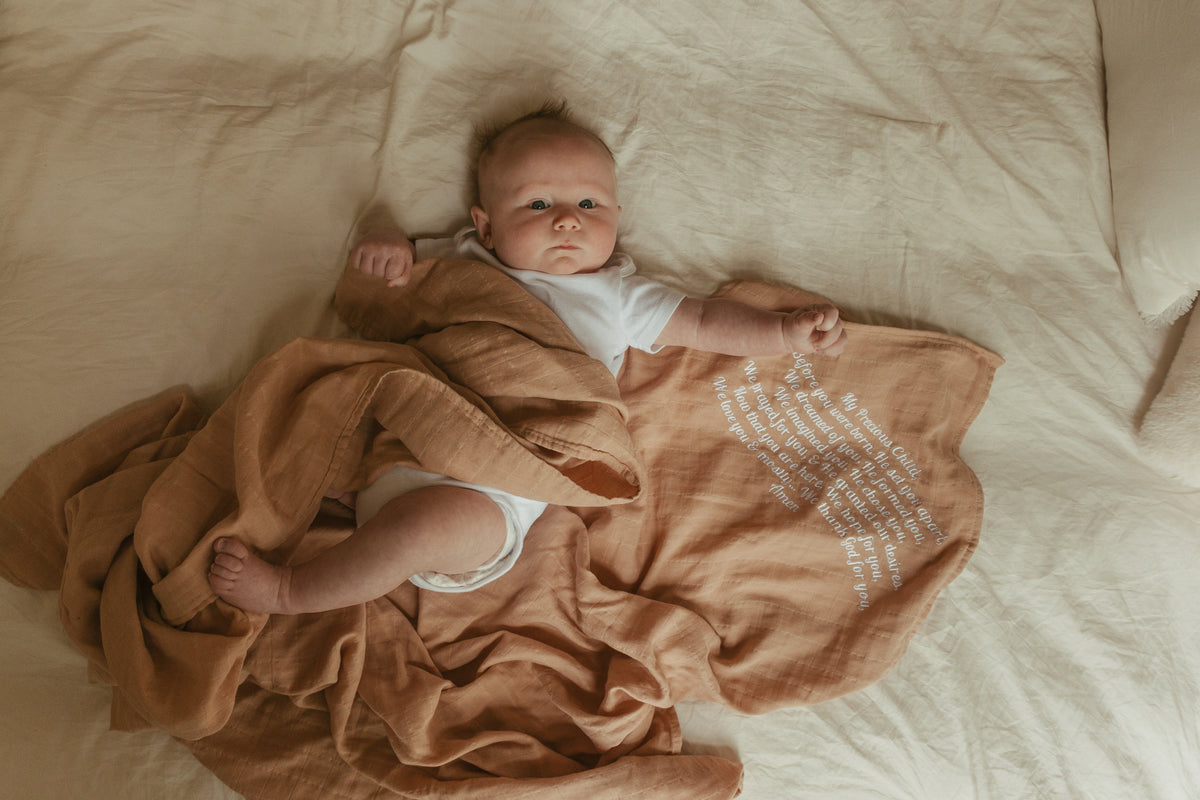 My Precious Child Embroidered Swaddle Blanket