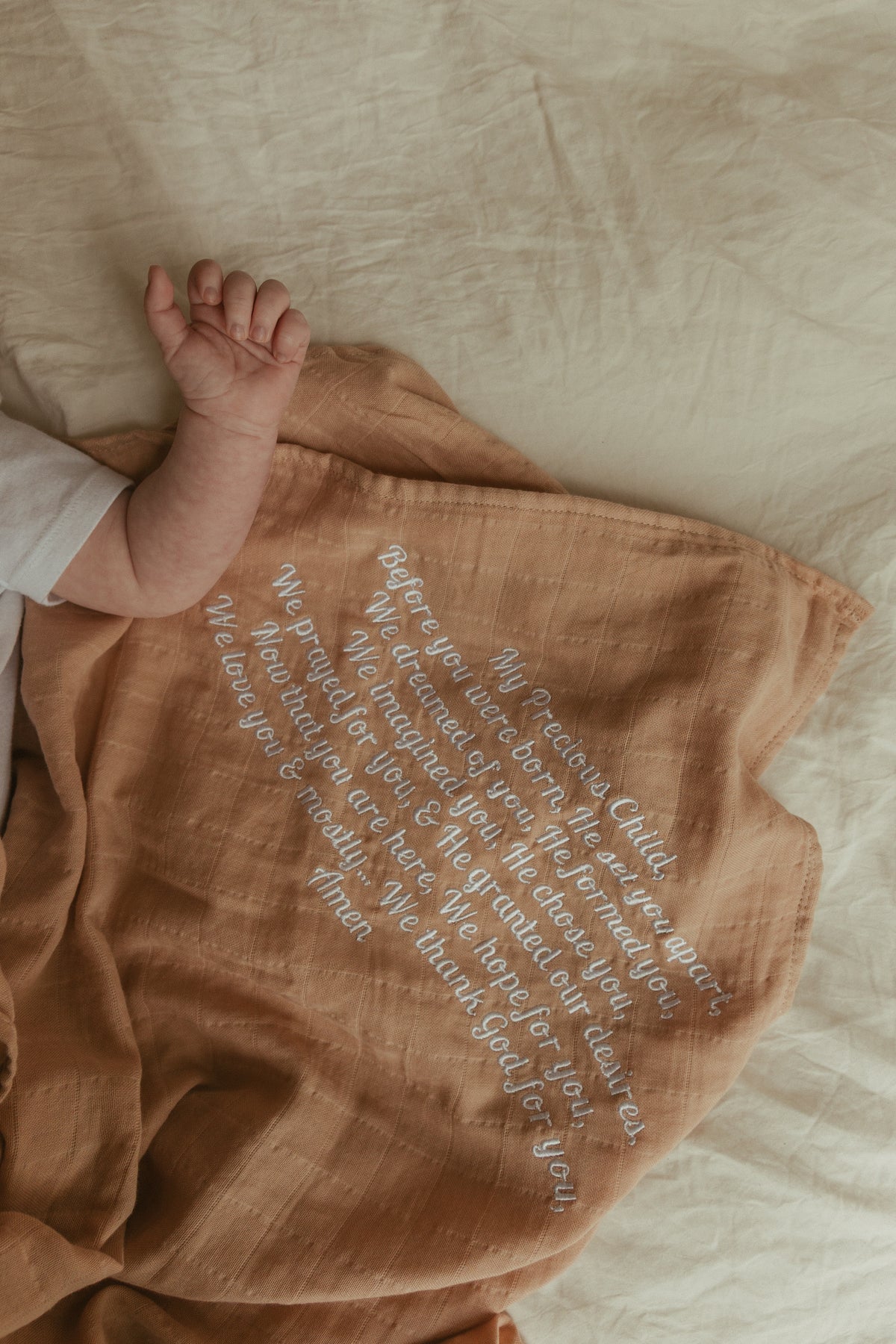My Precious Child Embroidered Swaddle Blanket