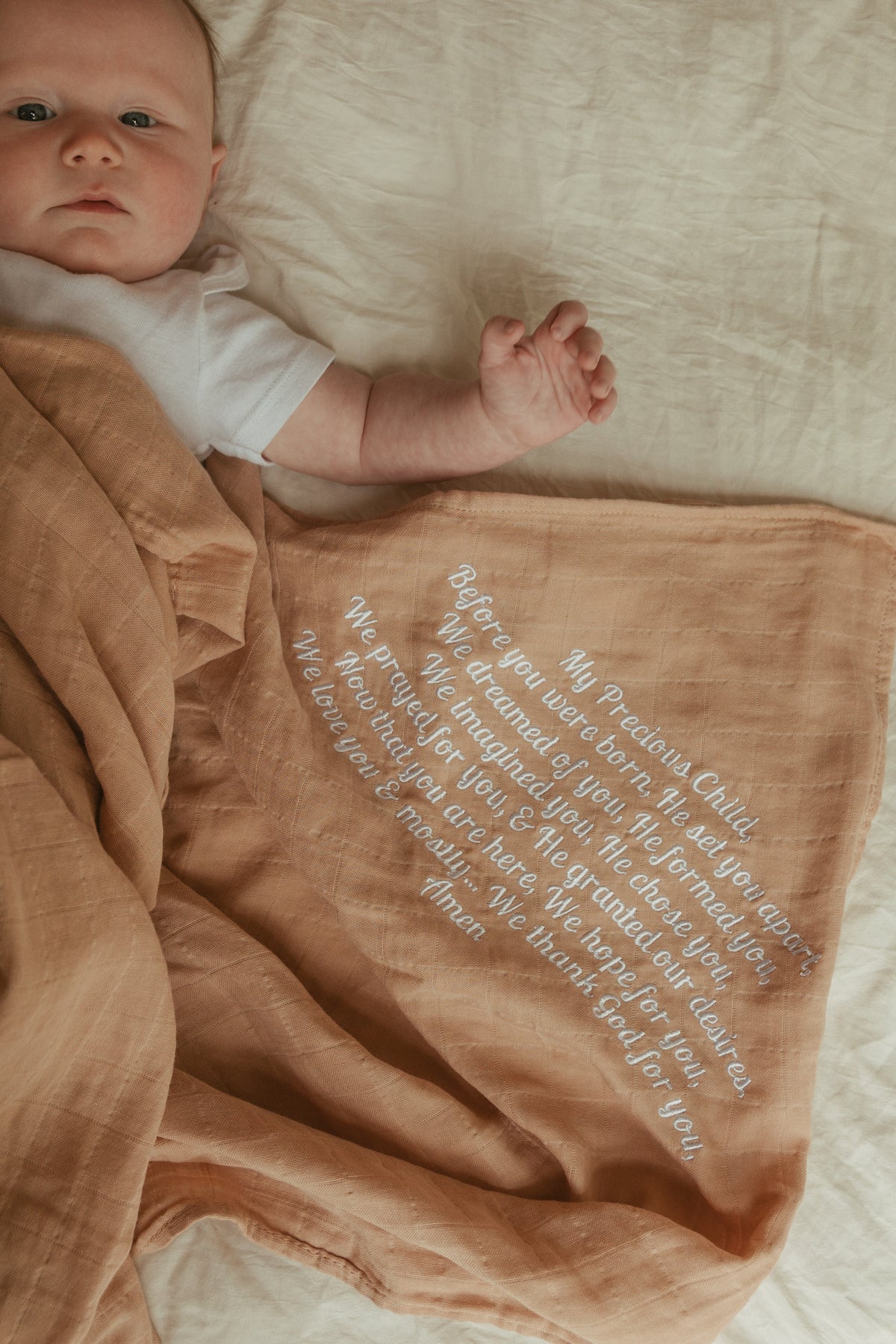 My Precious Child Embroidered Swaddle Blanket