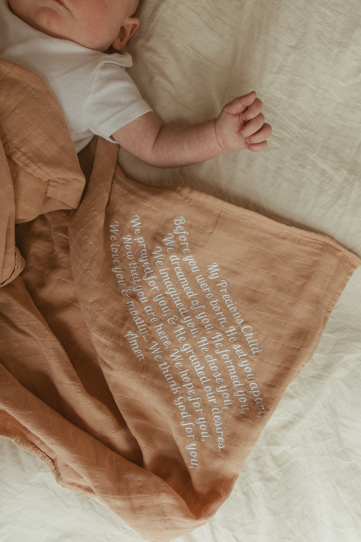 My Precious Child Embroidered Swaddle Blanket