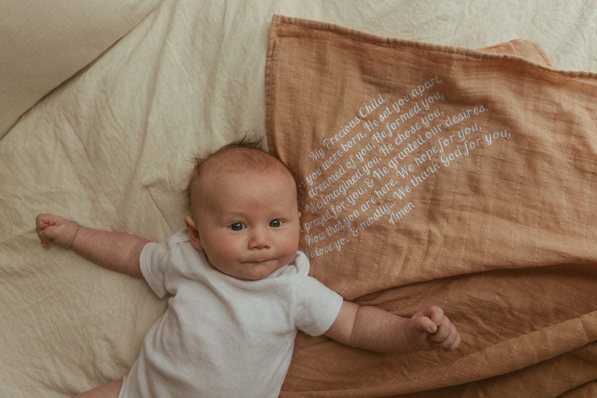 My Precious Child Embroidered Swaddle Blanket